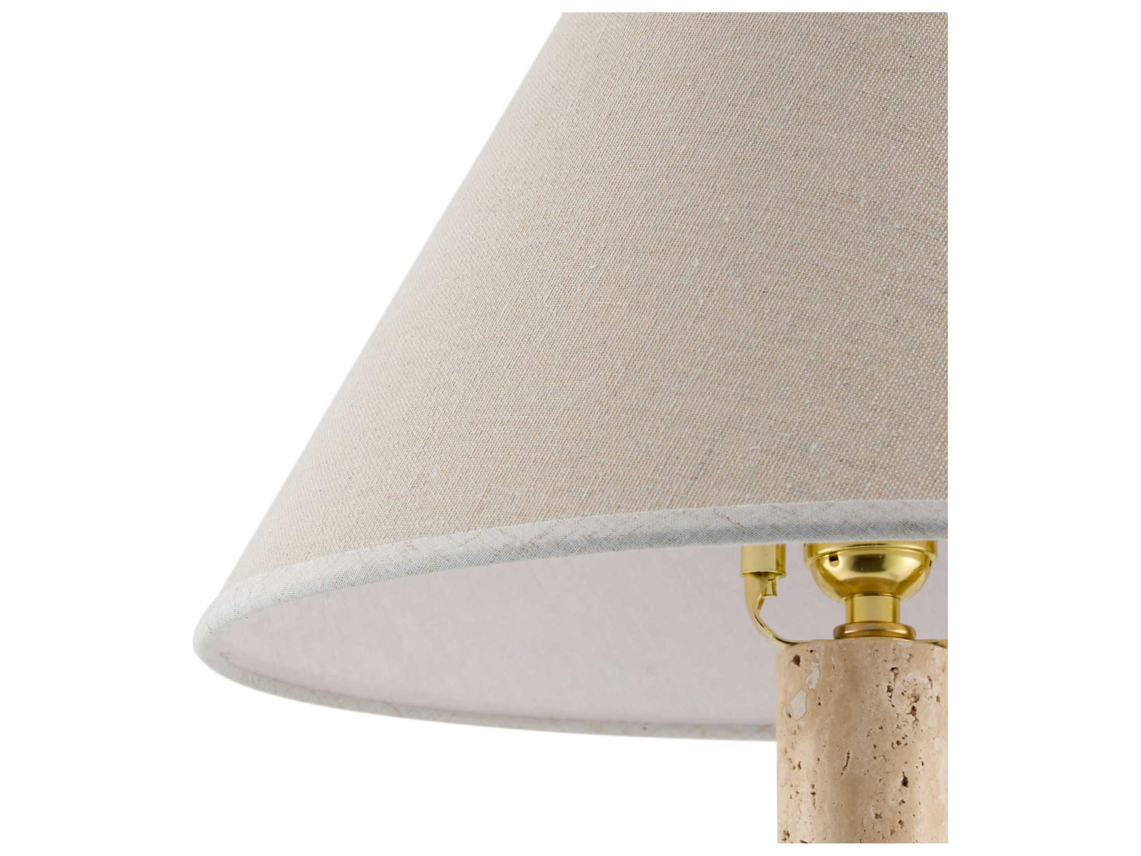 Surya Tobin Wheat Linen Off White Table Lamp