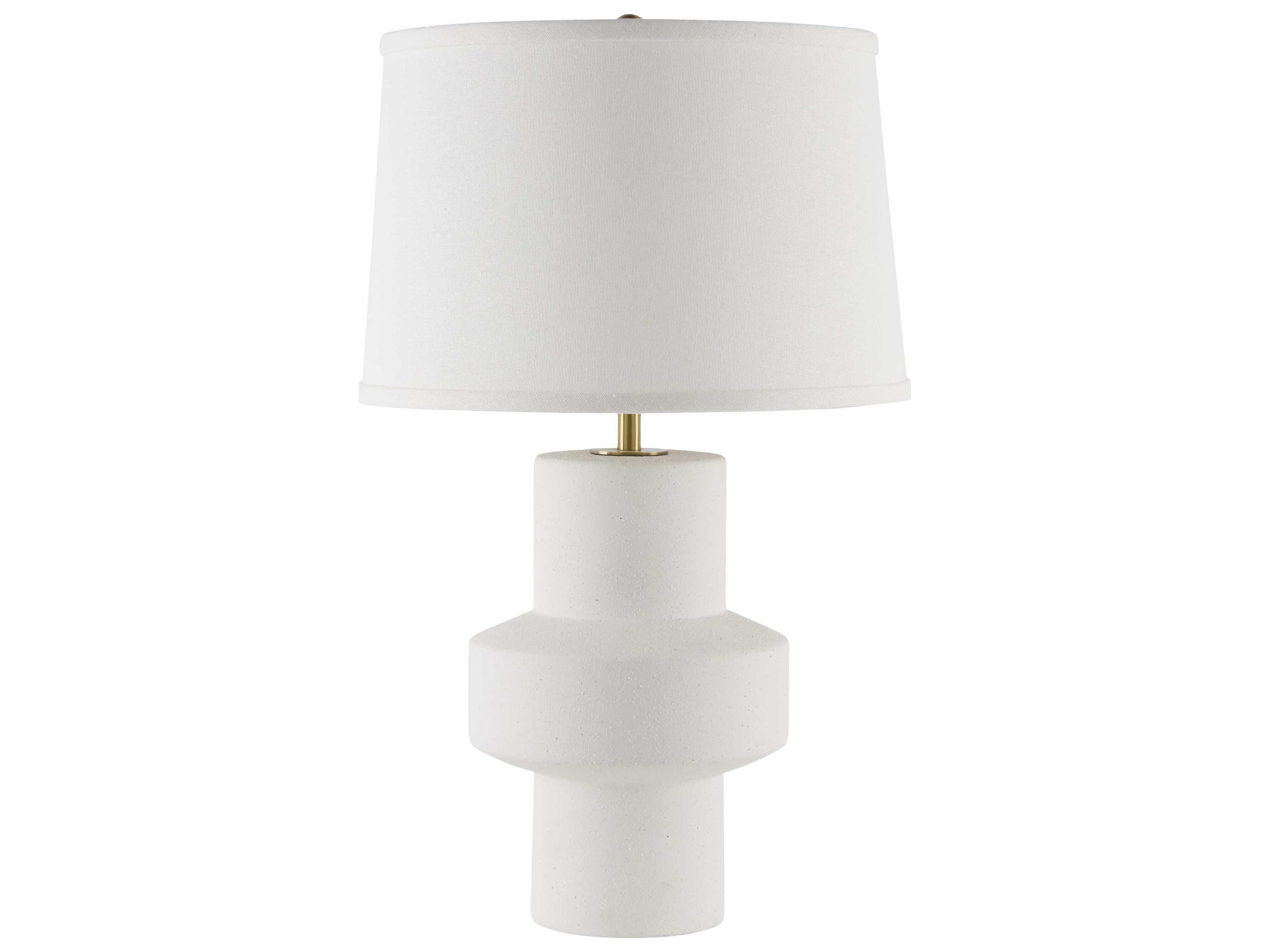 Tabou White Linen Table Lamp