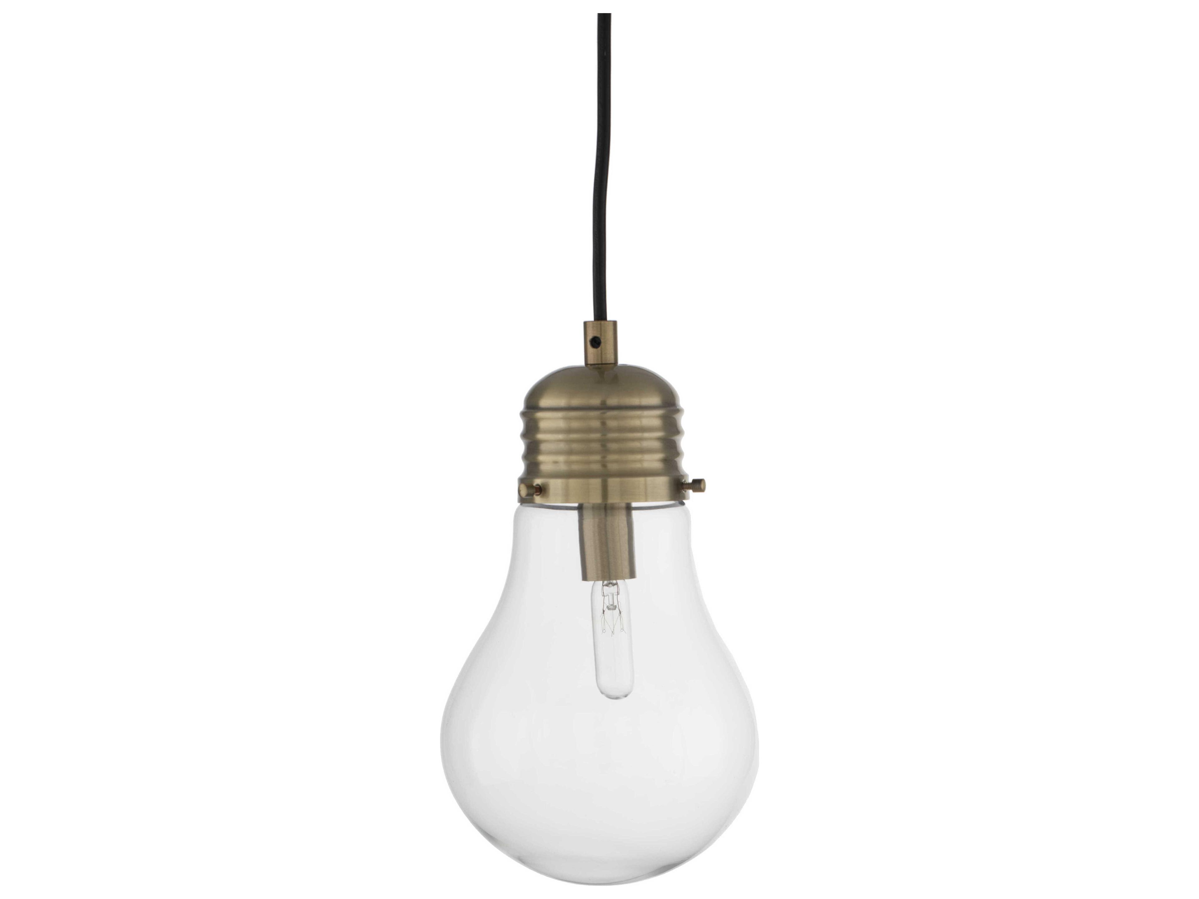 Surya Toby 1-Light Metallic Brass Mini Pendant