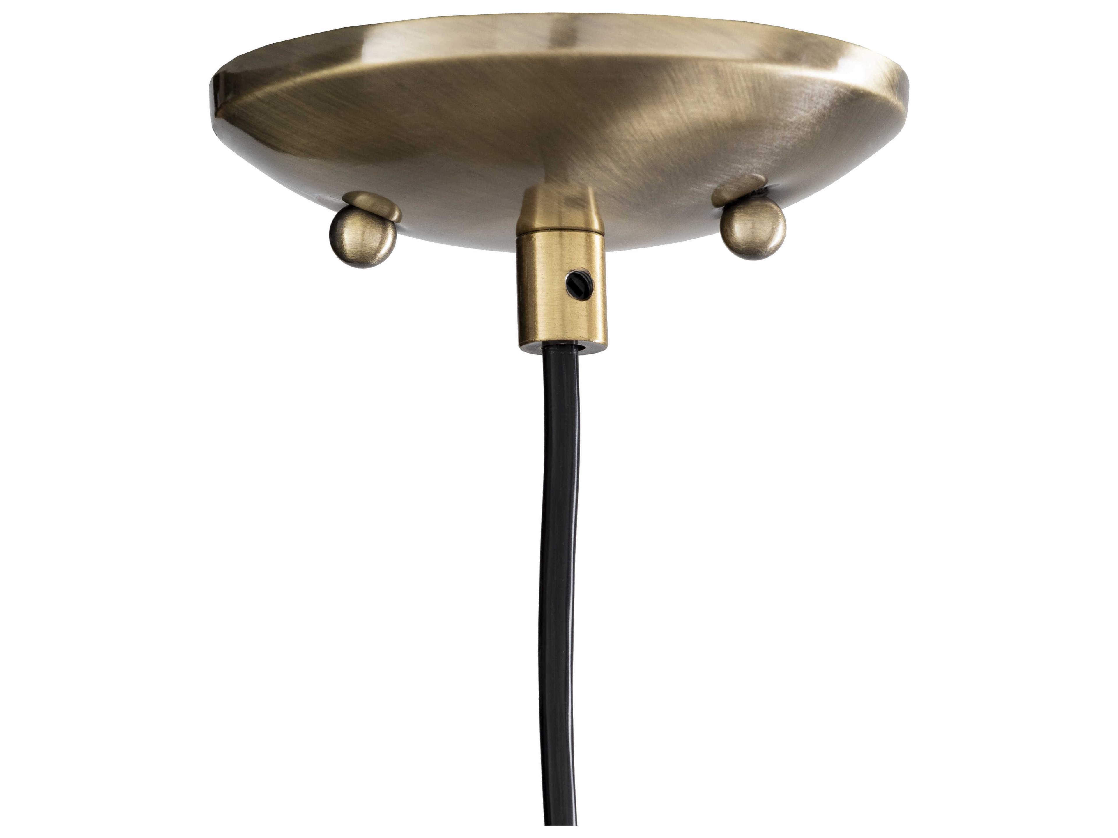 Surya Toby 1-Light Metallic Brass Mini Pendant