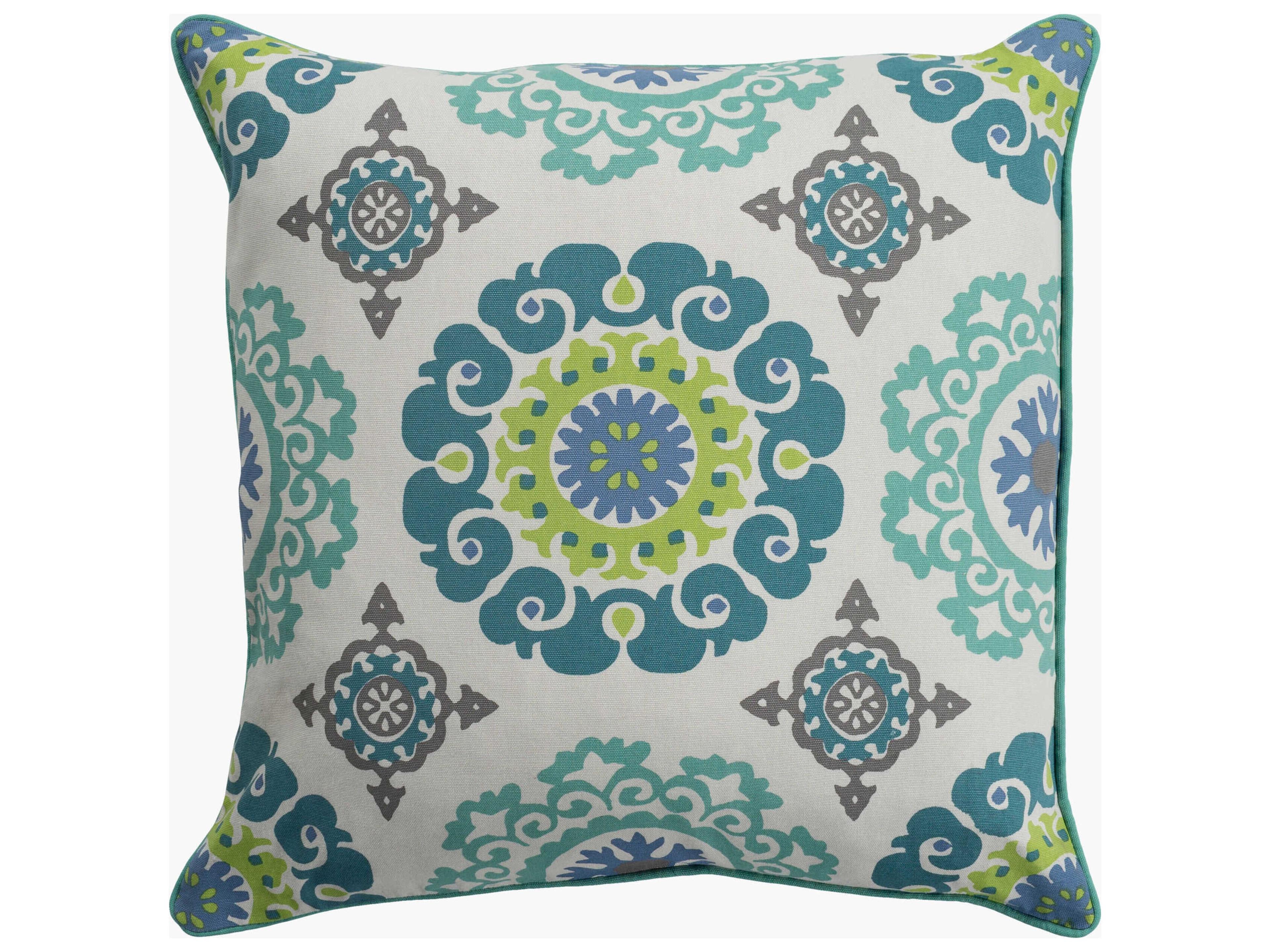 Technicolor Teal / Seafoam / Charcoal Pillow