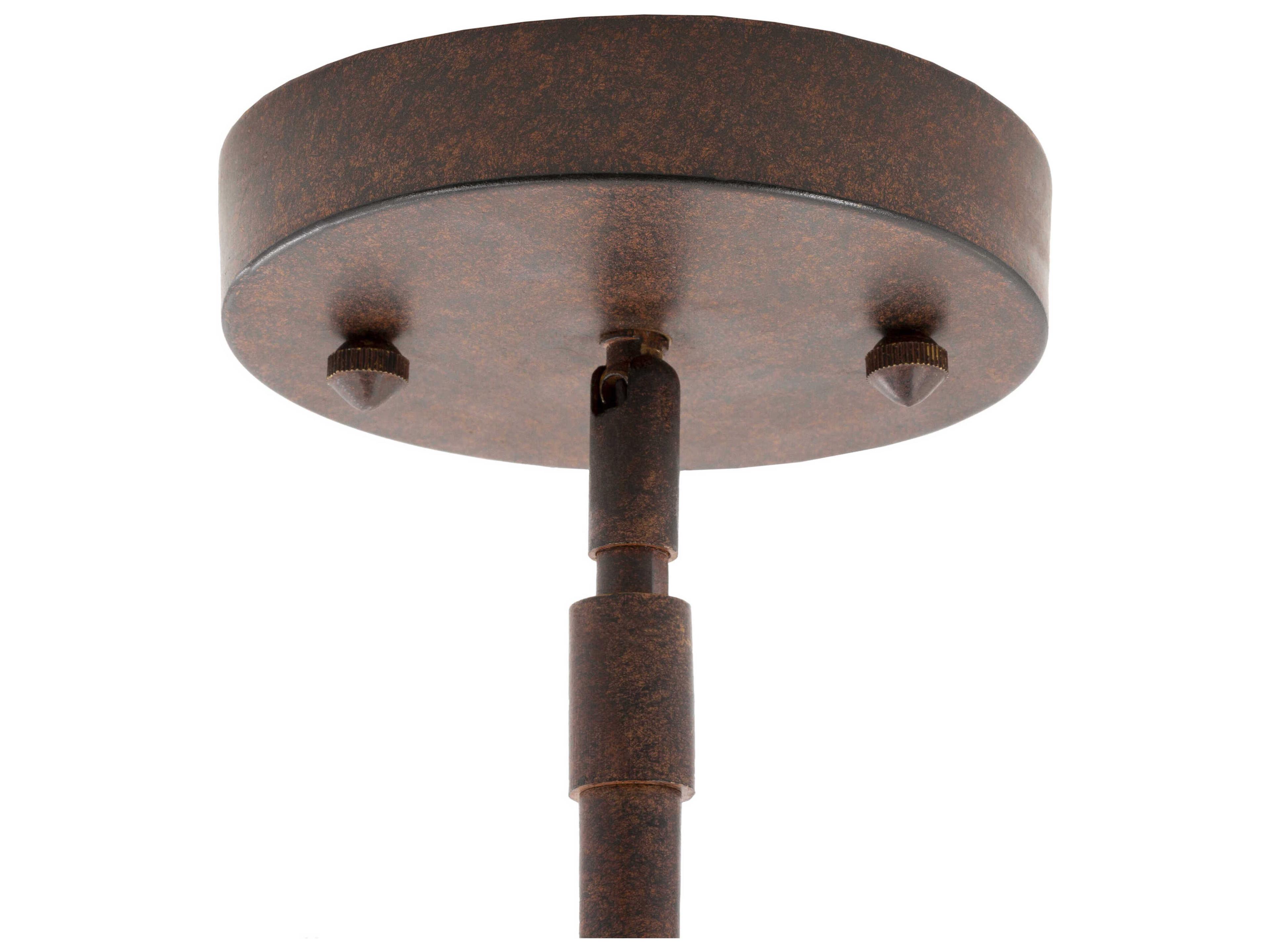Surya Tenison 1-Light Rust Brown Mini Pendant