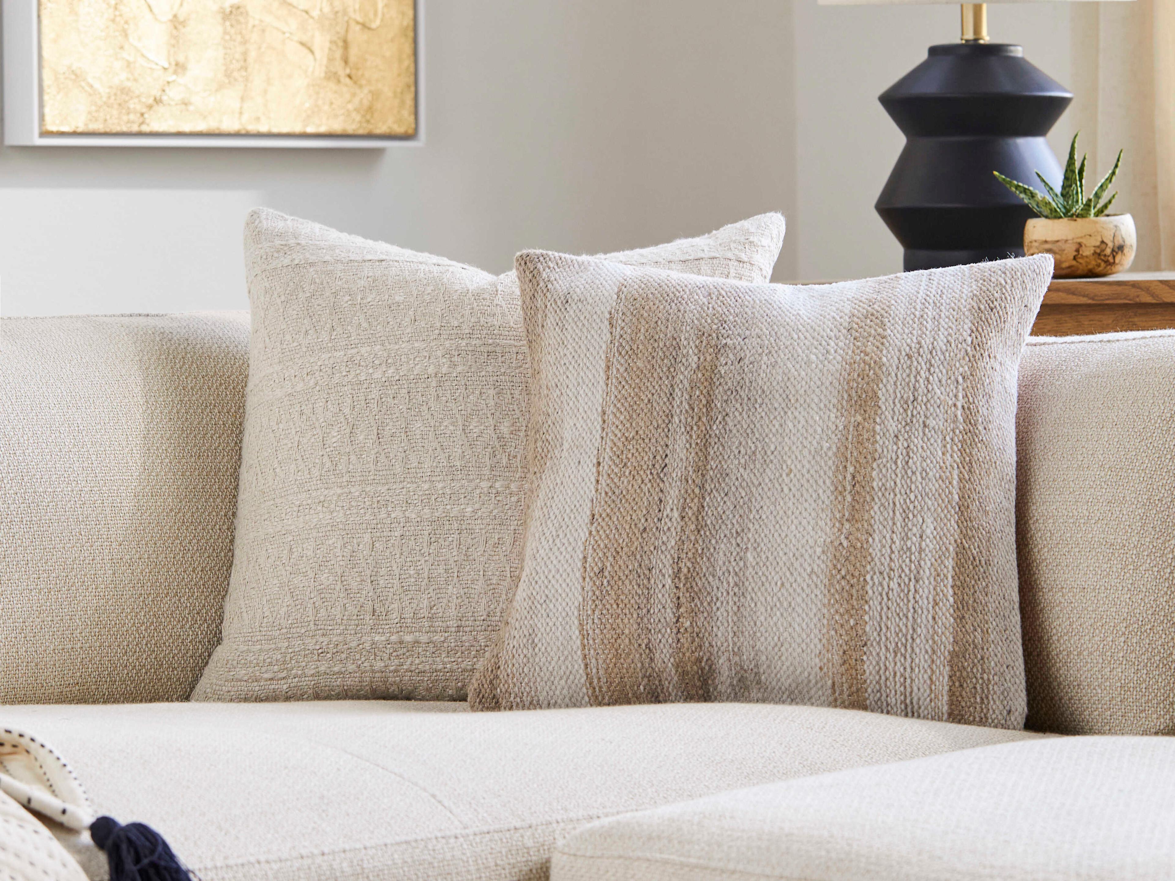 Surya Terrain Cream Pillow