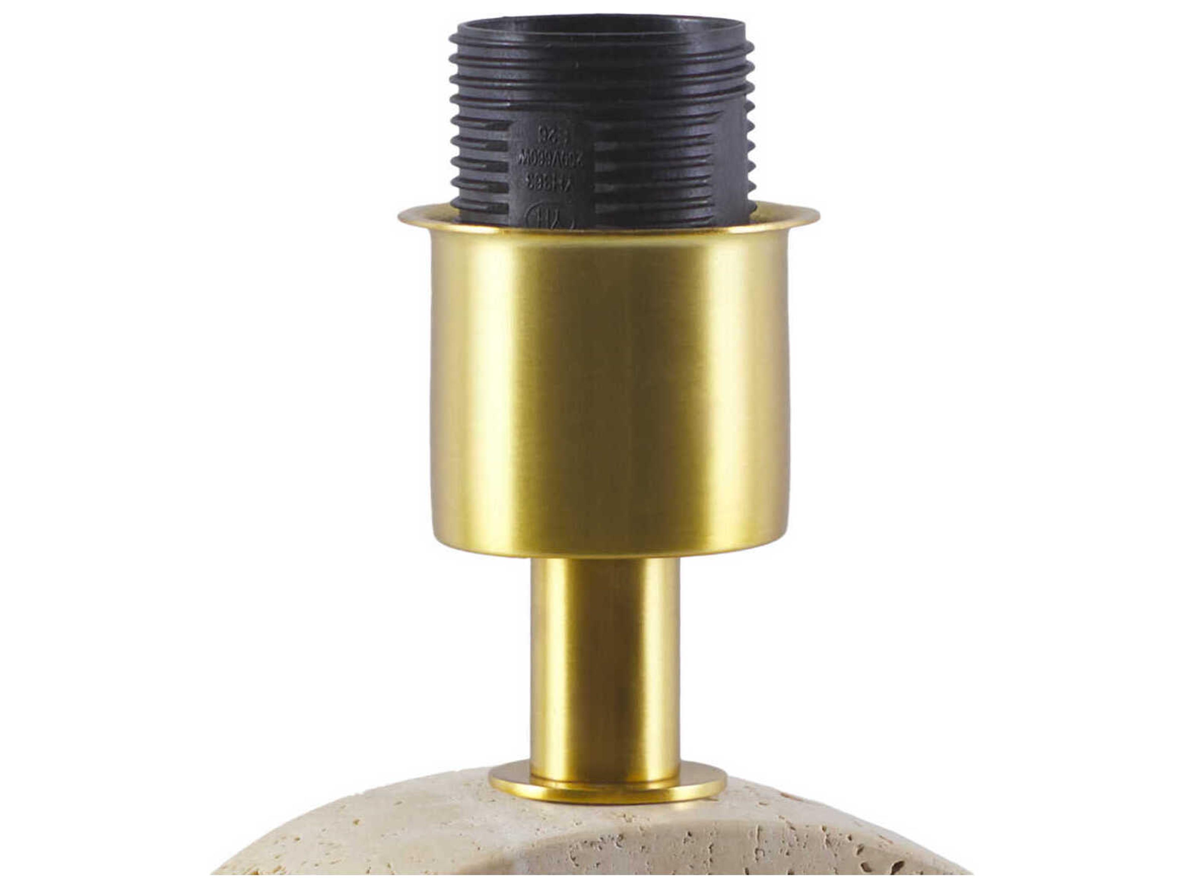 Surya Tenor Natural Beige White Linen Off Table Lamp