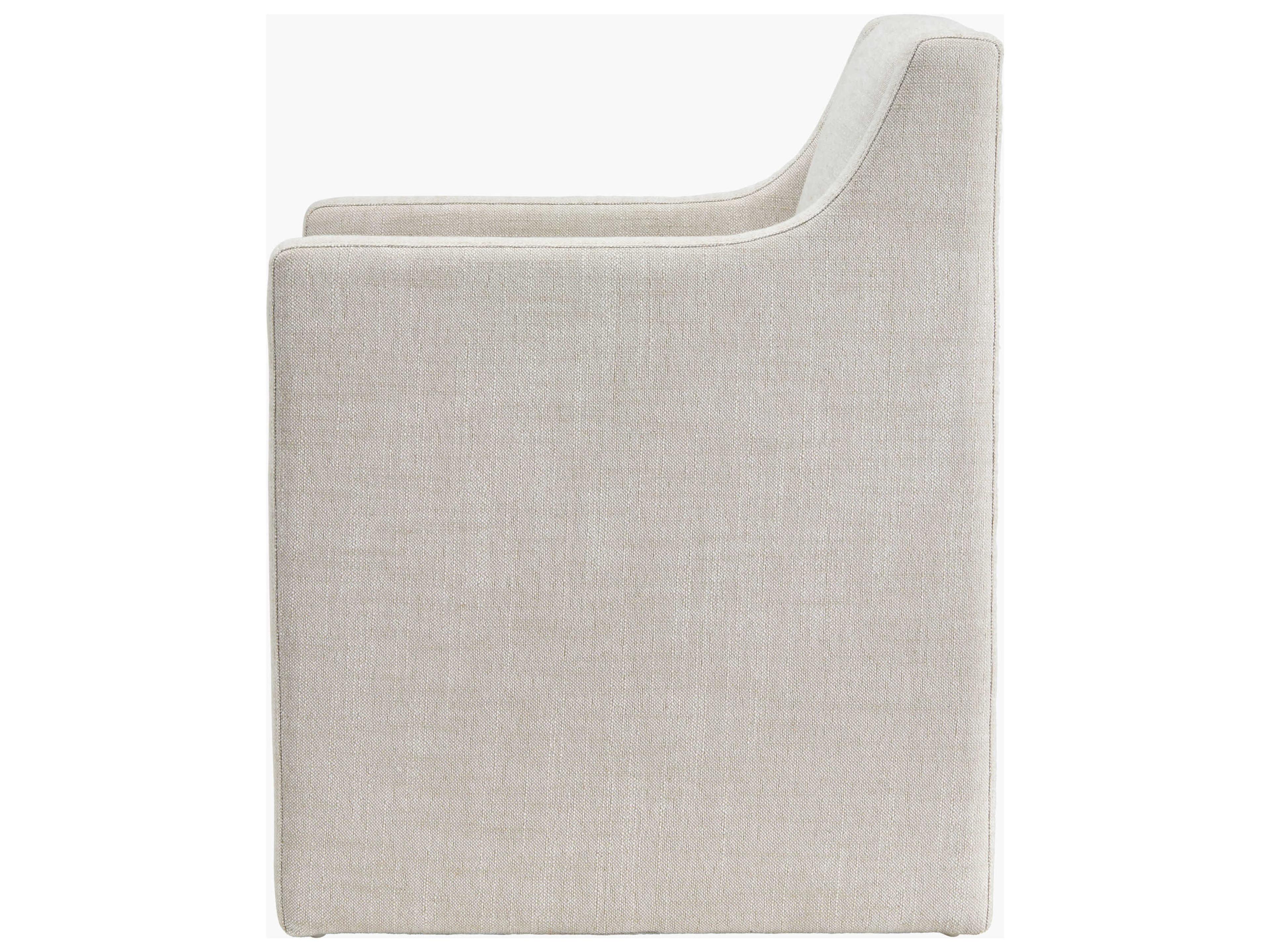 Surya Toko White Upholstered Arm Dining Chair