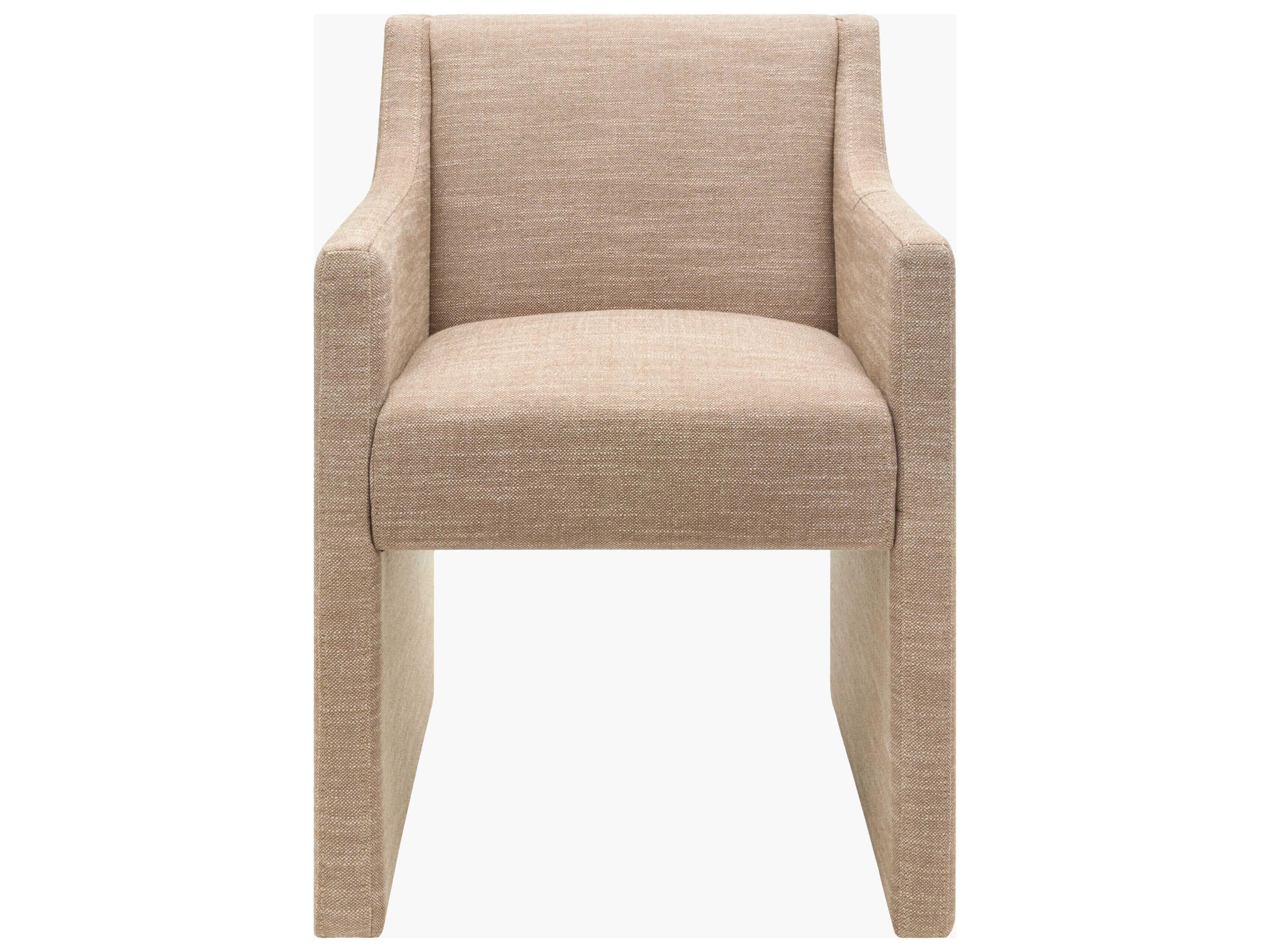 Surya Toko Beige Upholstered Arm Dining Chair