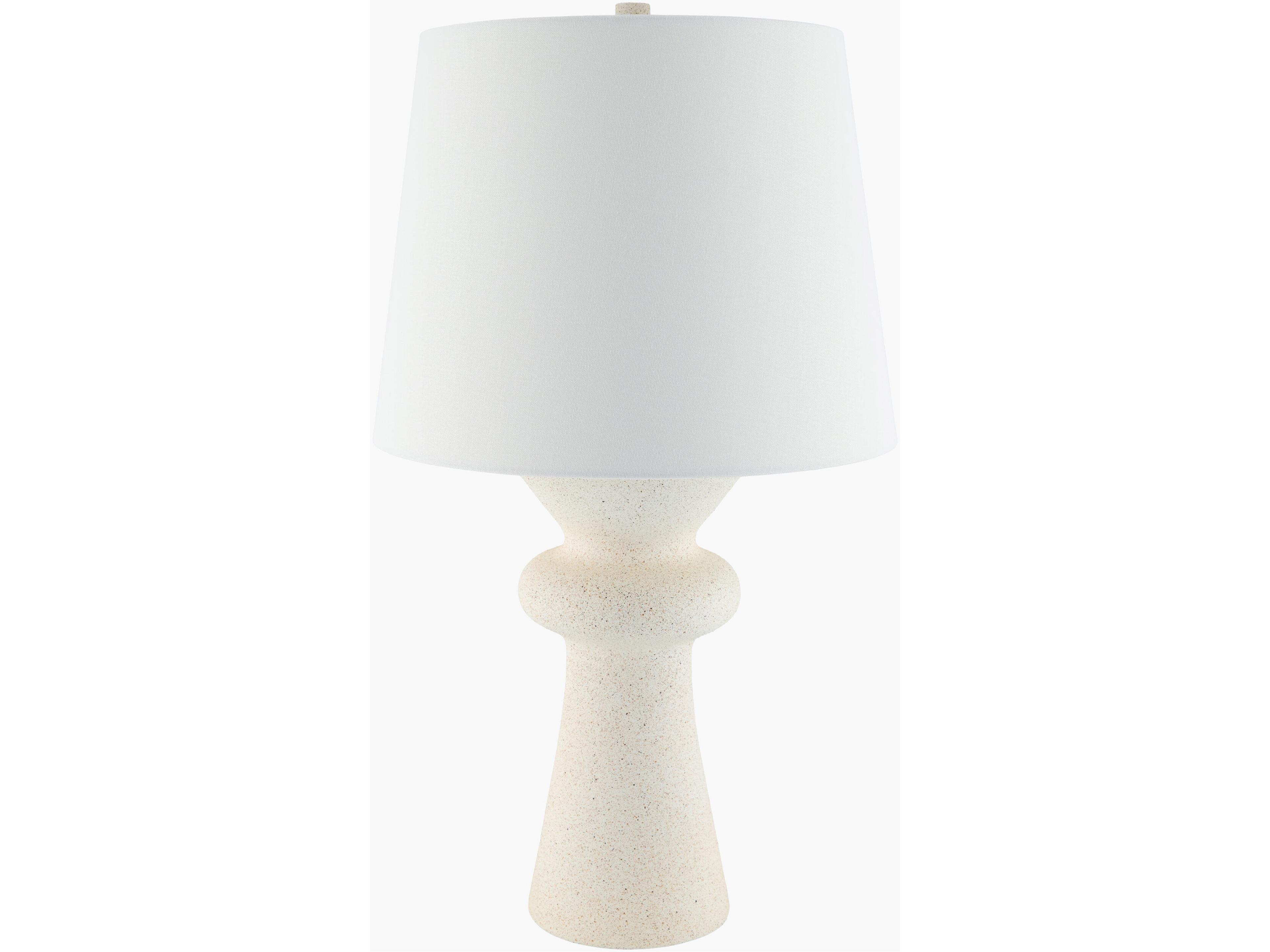 Tipas White Linen Buffet Lamp
