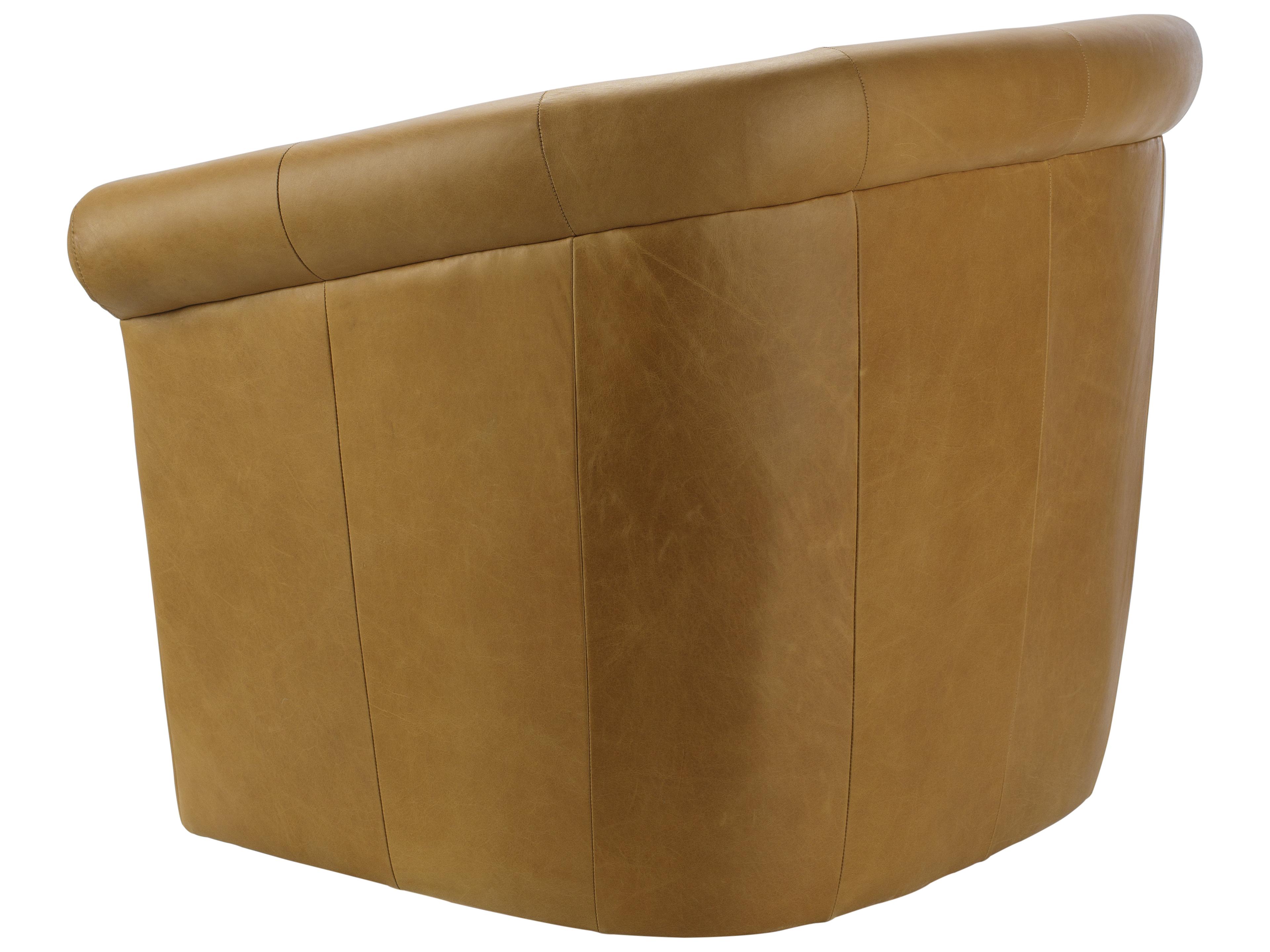 Surya Trumpet Swivel Silver Faux Leather Accent Chair