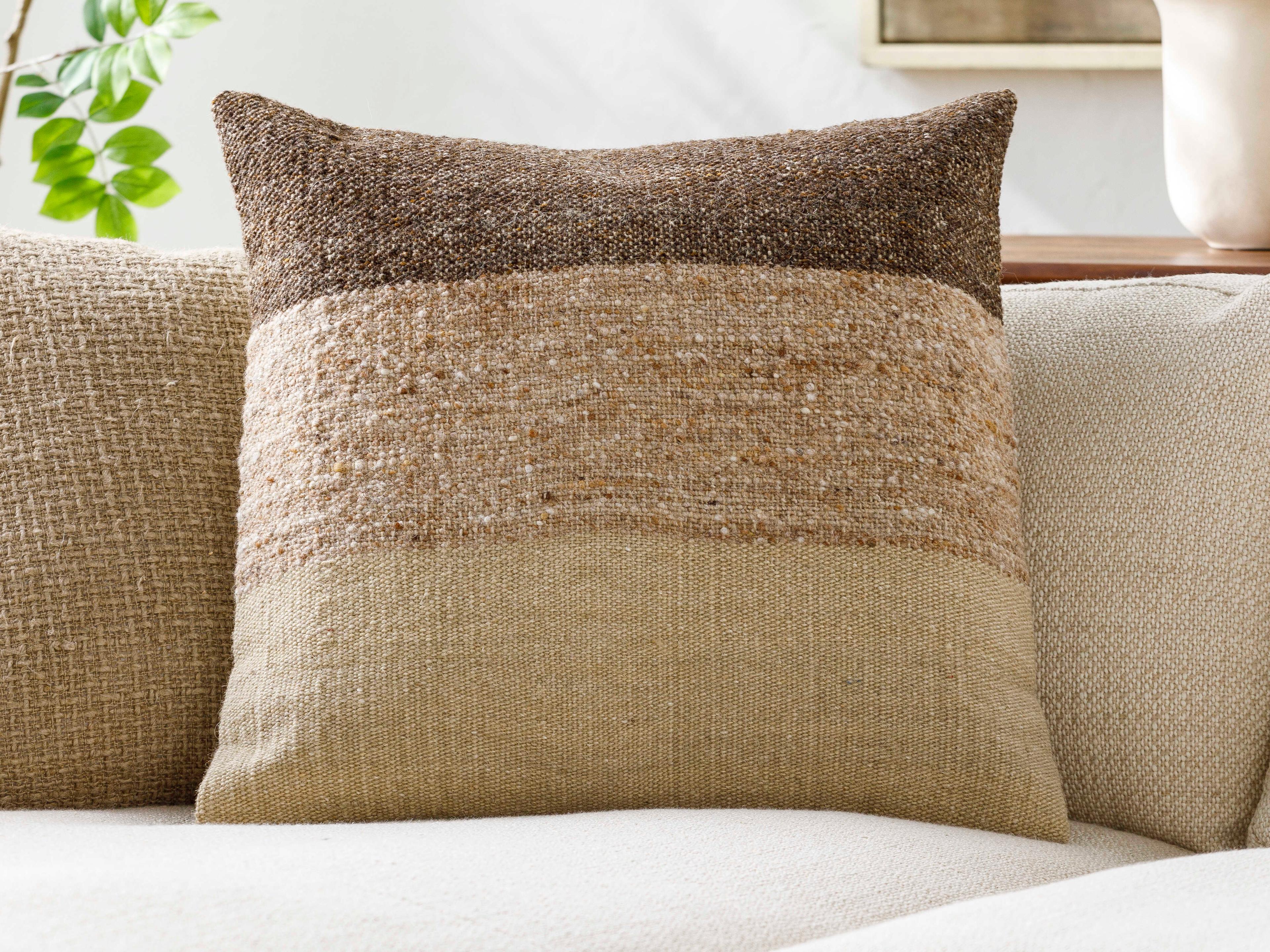 Surya Troposphere Dark Brown Pillow