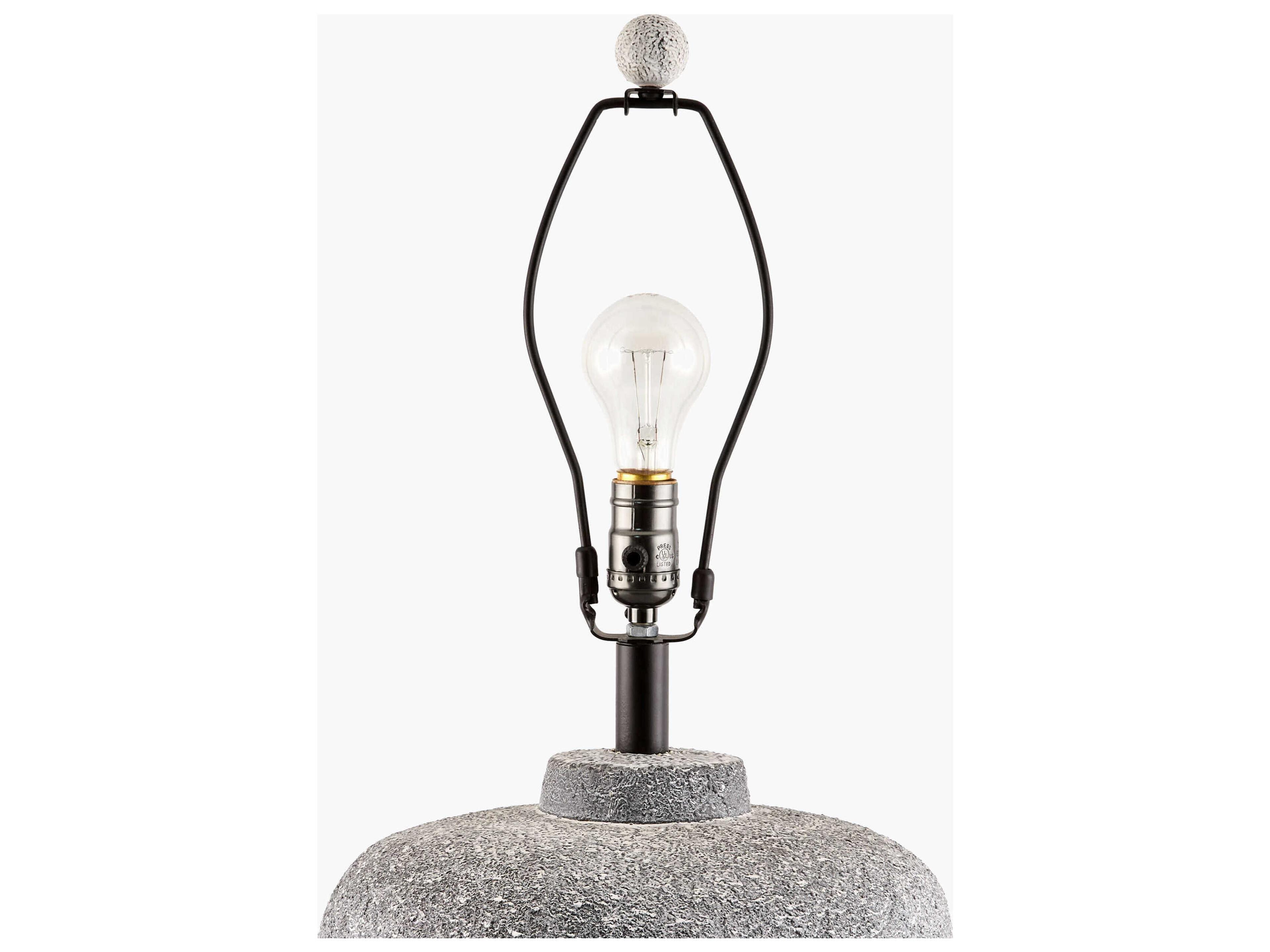 Surya Tovik White Cotton Gray Buffet Lamp