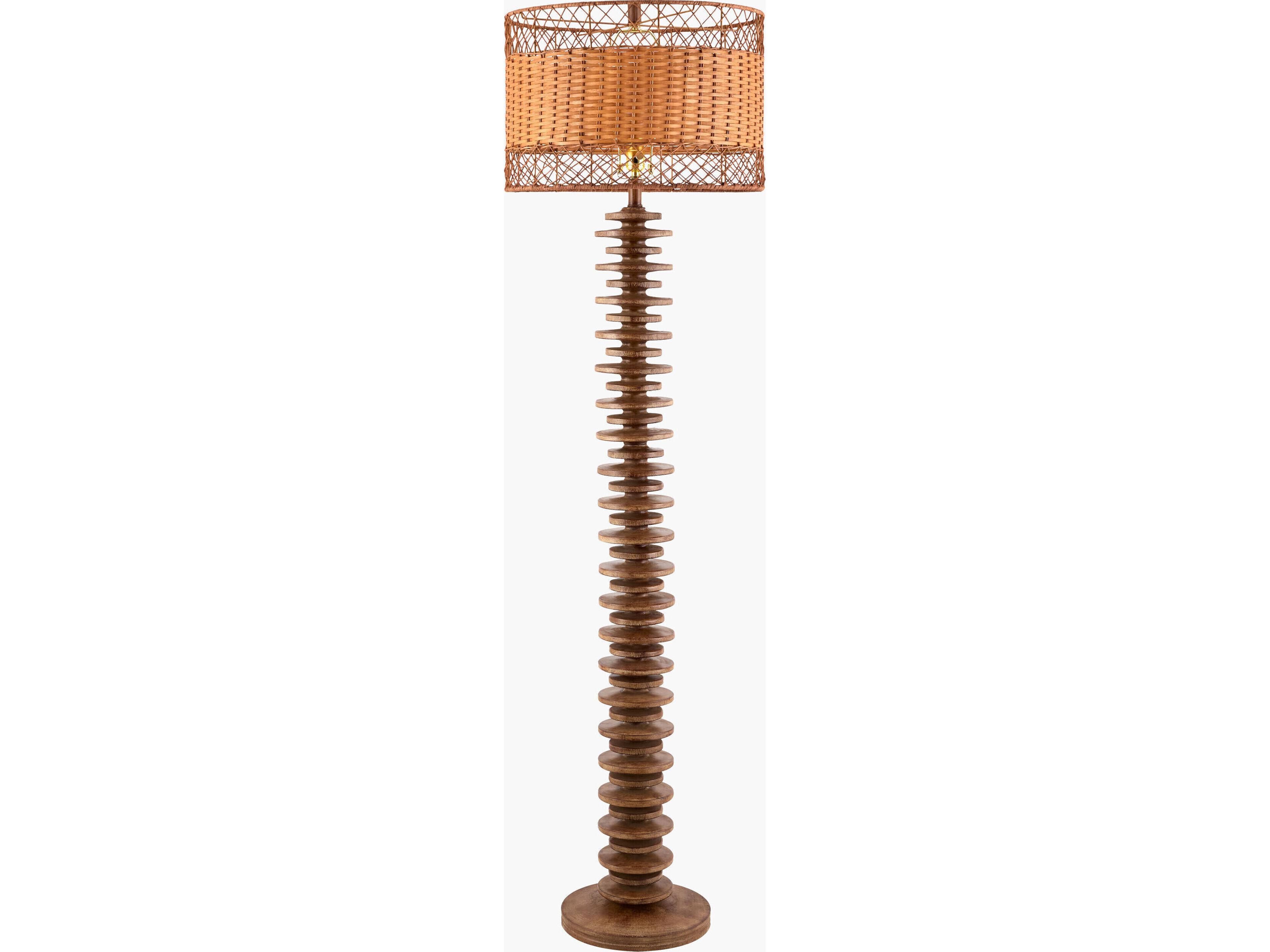 Ukwi Brown Seagrass Floor Lamp