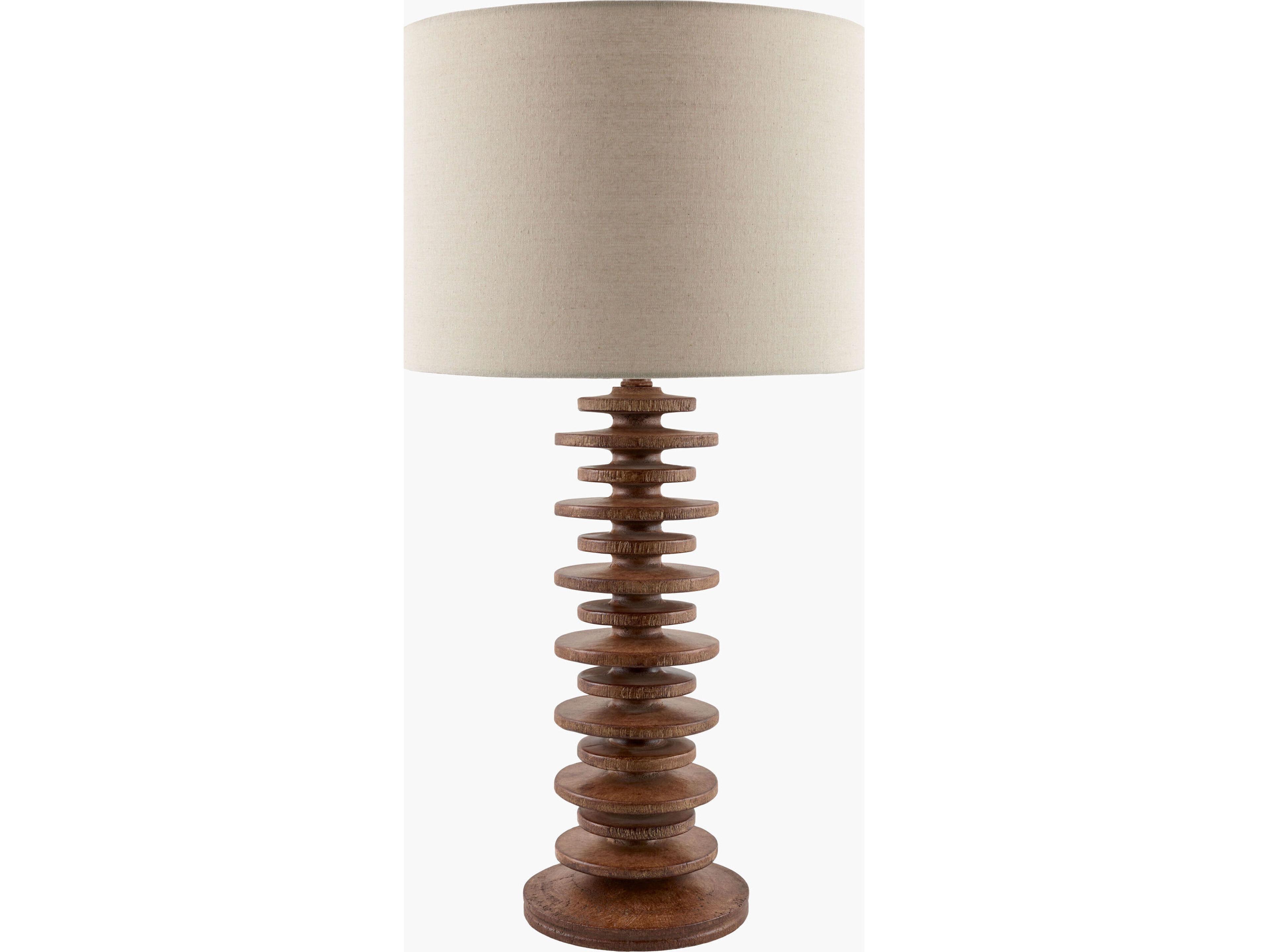 Ukwi Brown Wheat Linen Table Lamp