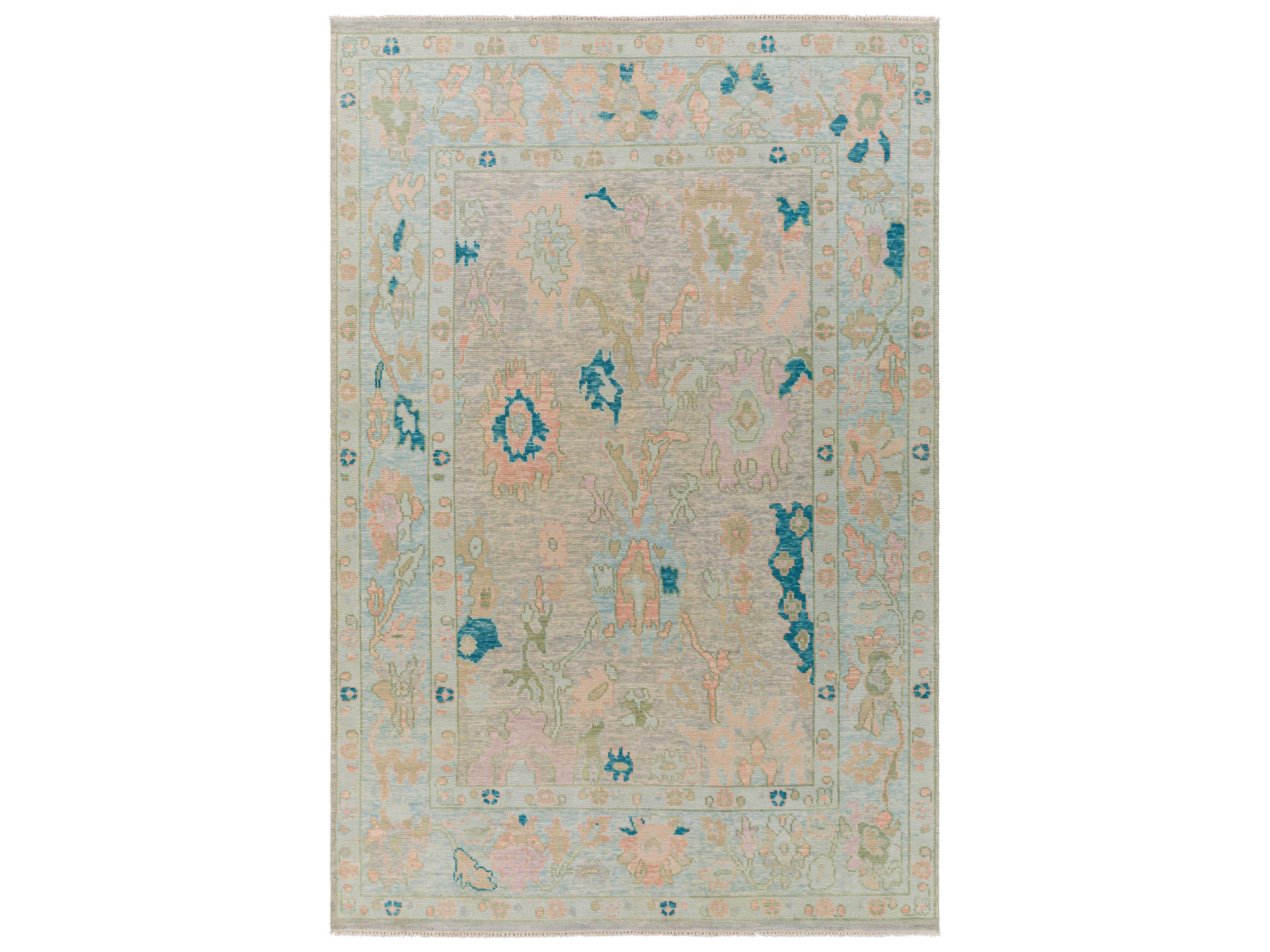Ushak Bordered Area Rug