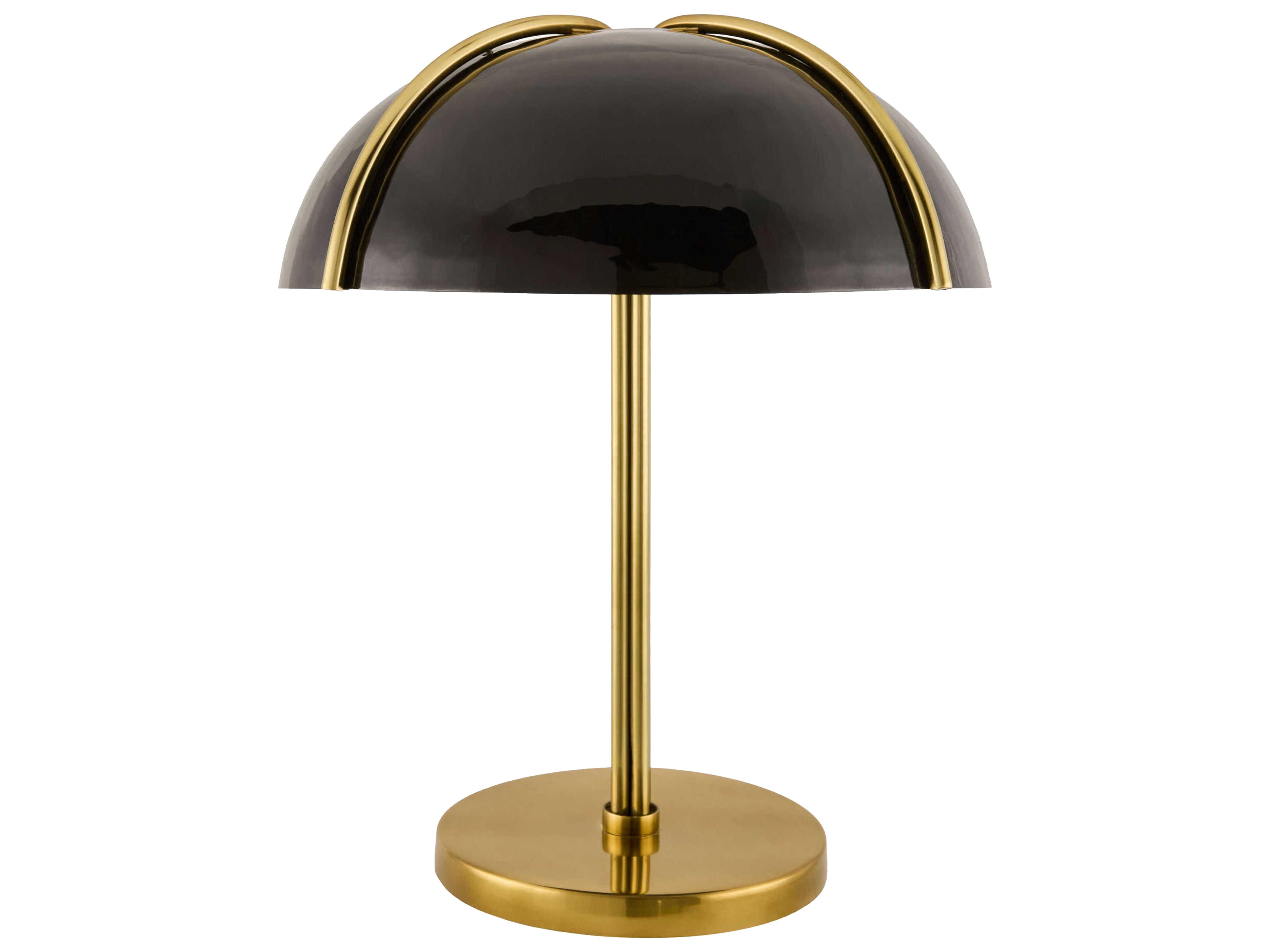 Surya Vidrek Gold Black Metal Table Lamp