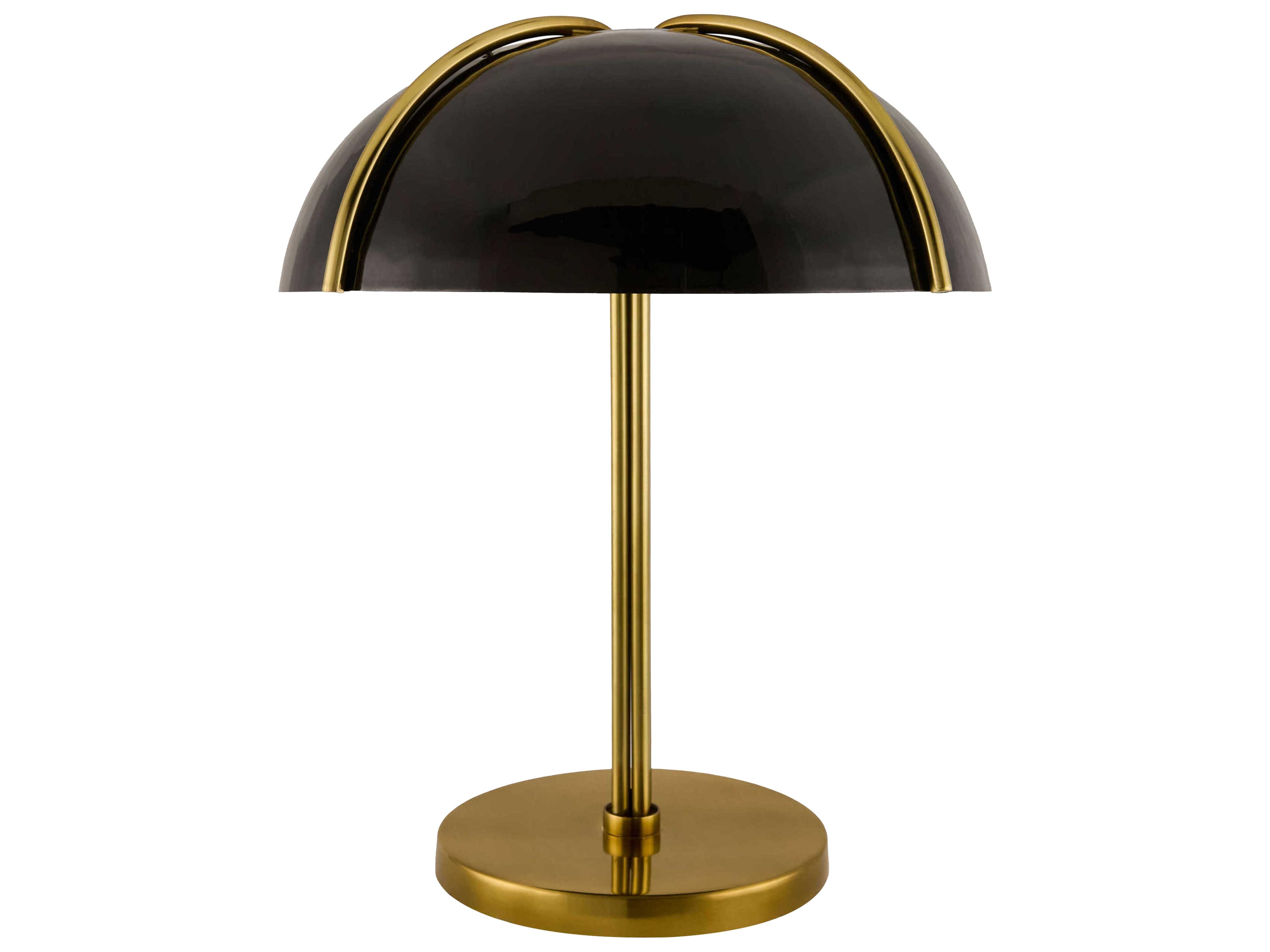 Surya Vidrek Gold Black Metal Table Lamp