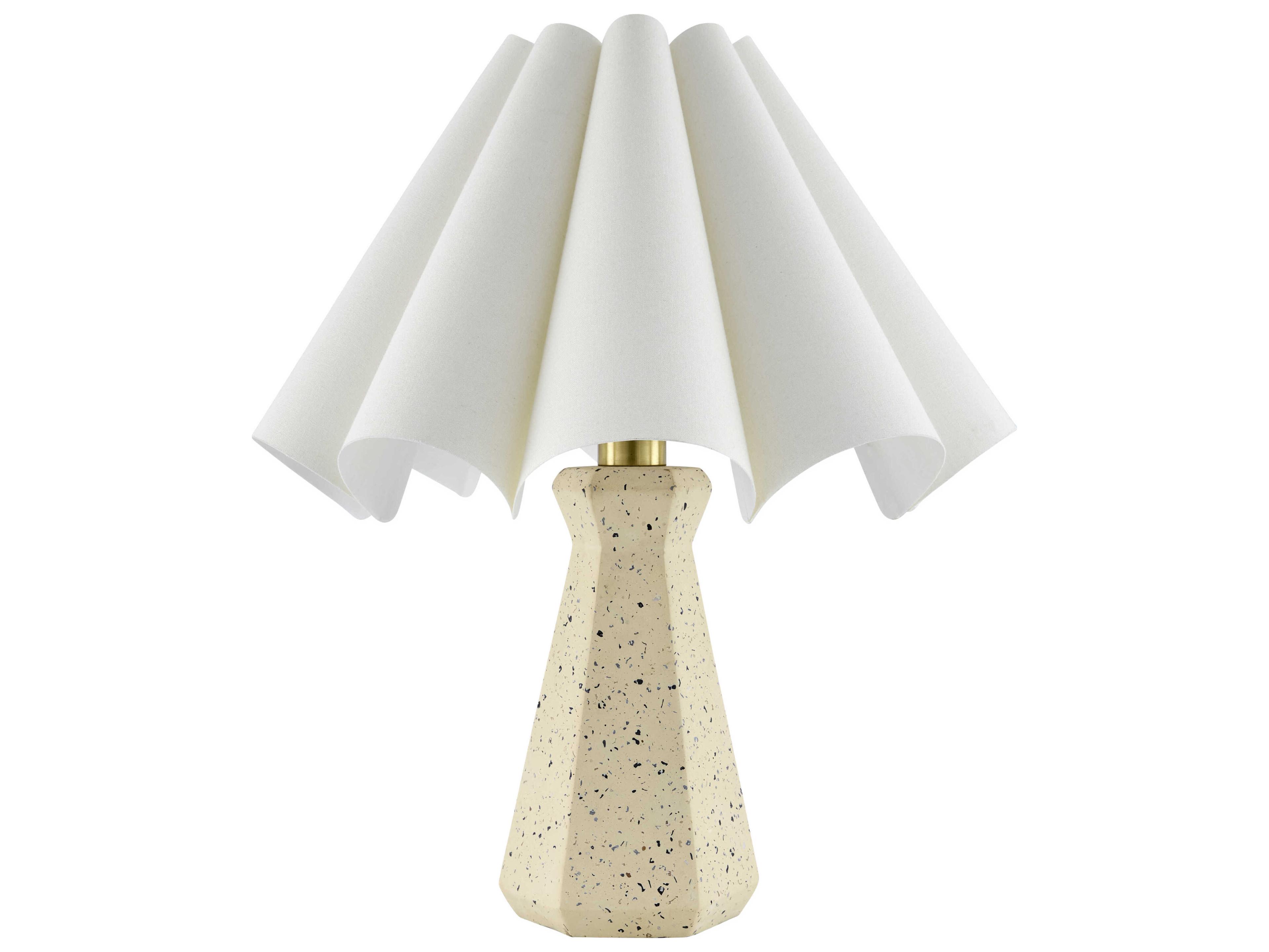 Vigo Cream White Cotton Off Table Lamp