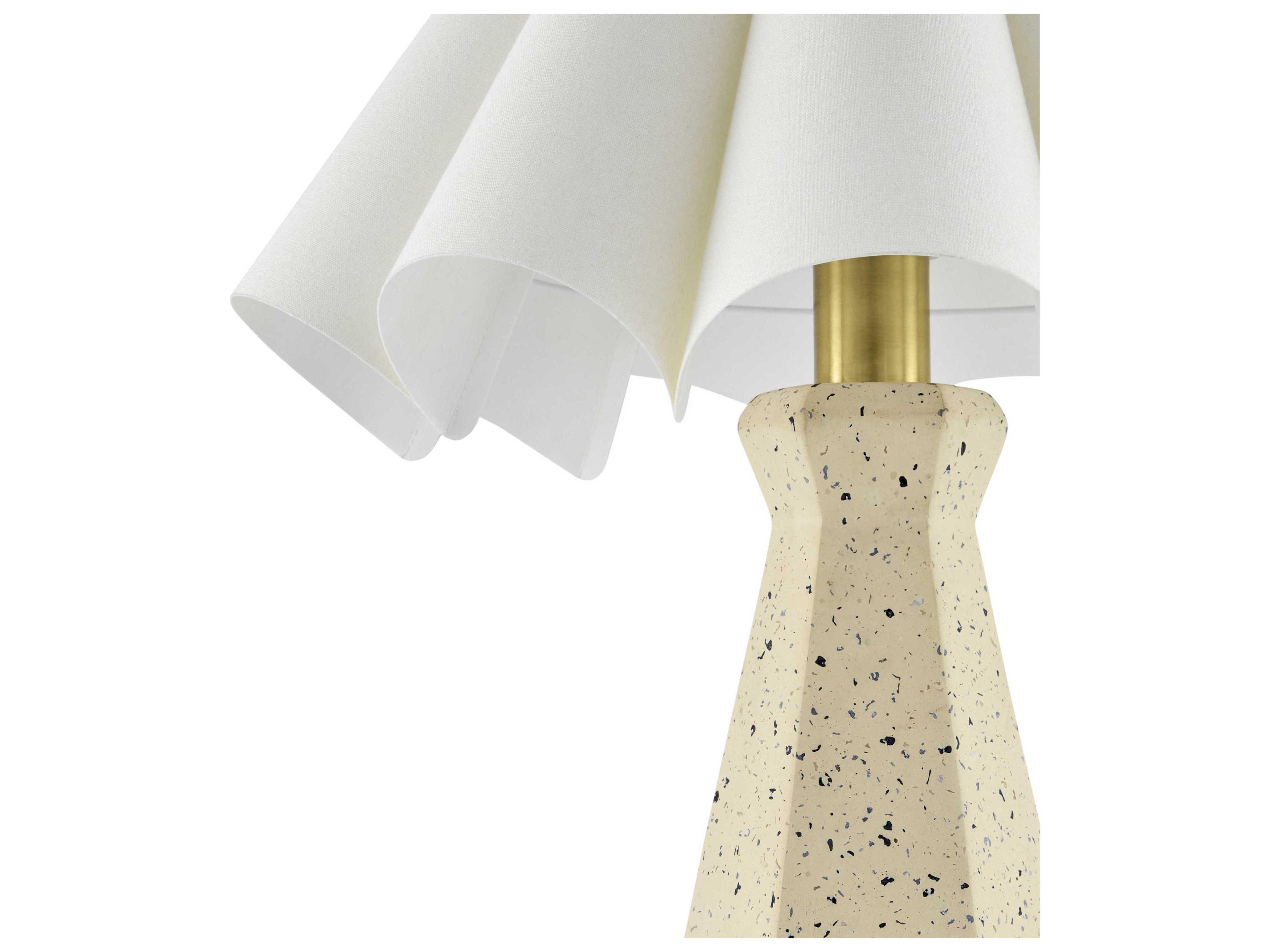 Surya Vigo Cream White Cotton Off Table Lamp