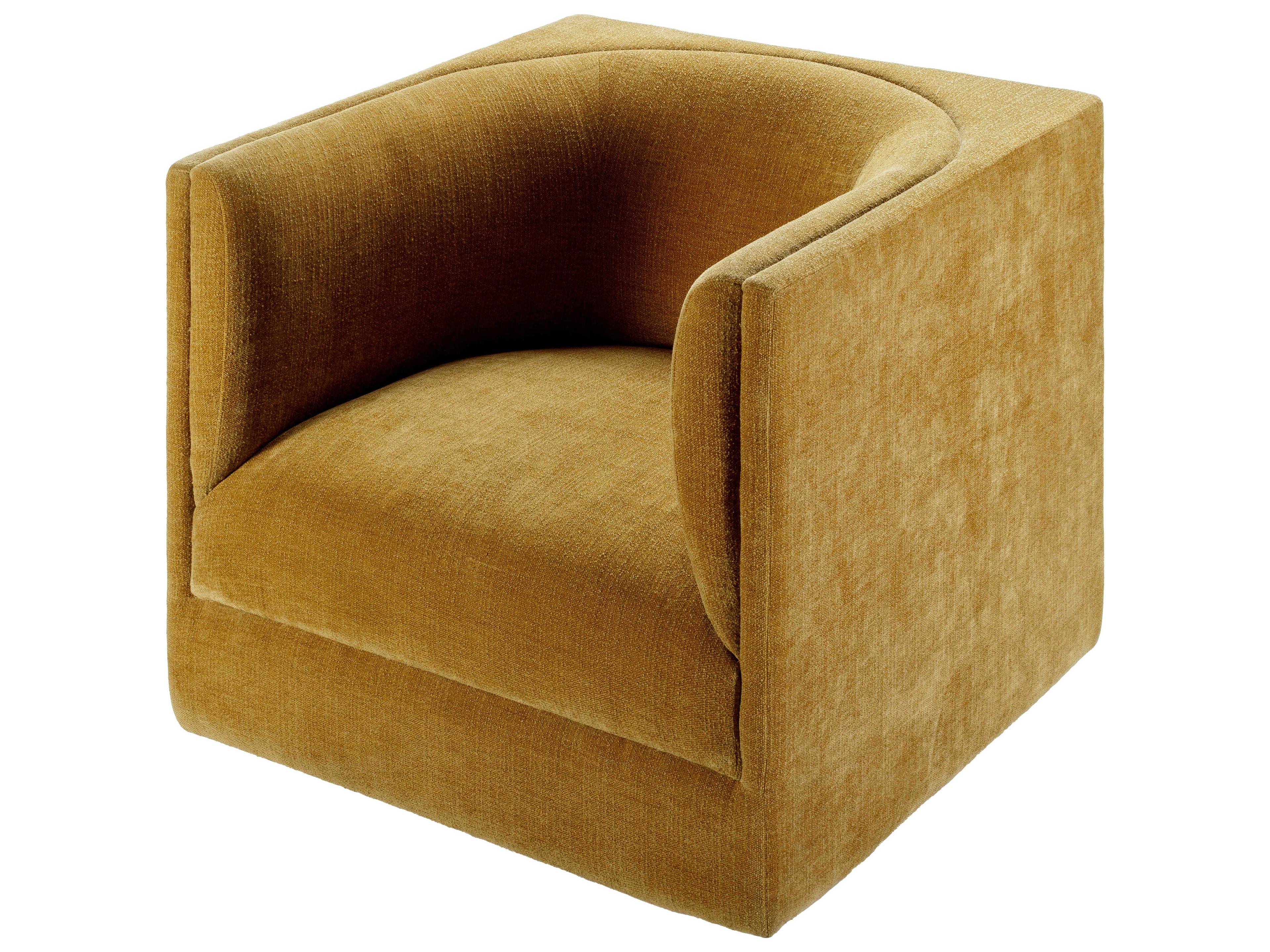Vivienne Swivel Yellow Accent Chair