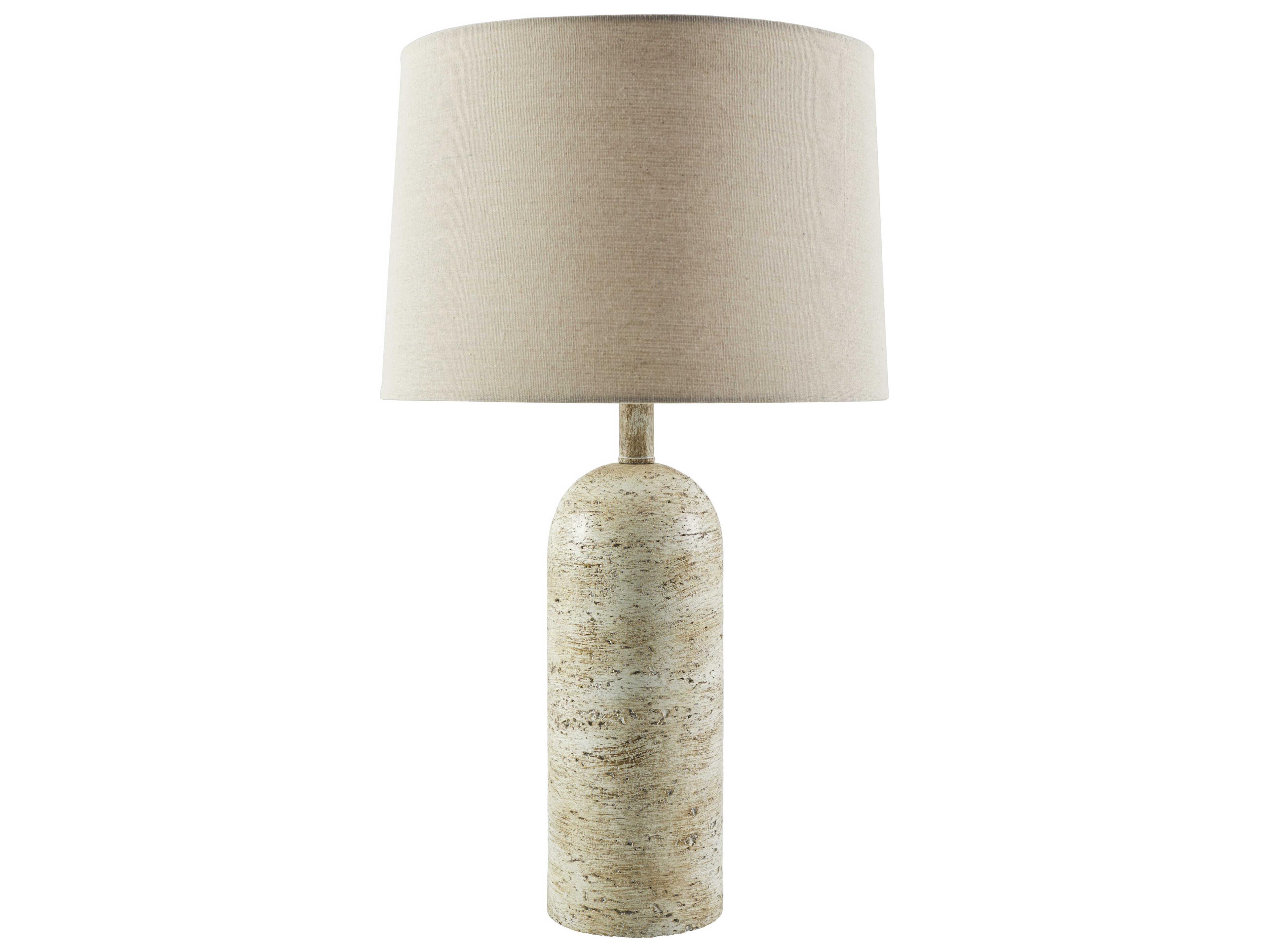 Valle Khaki Wheat Linen Gray Buffet Lamp