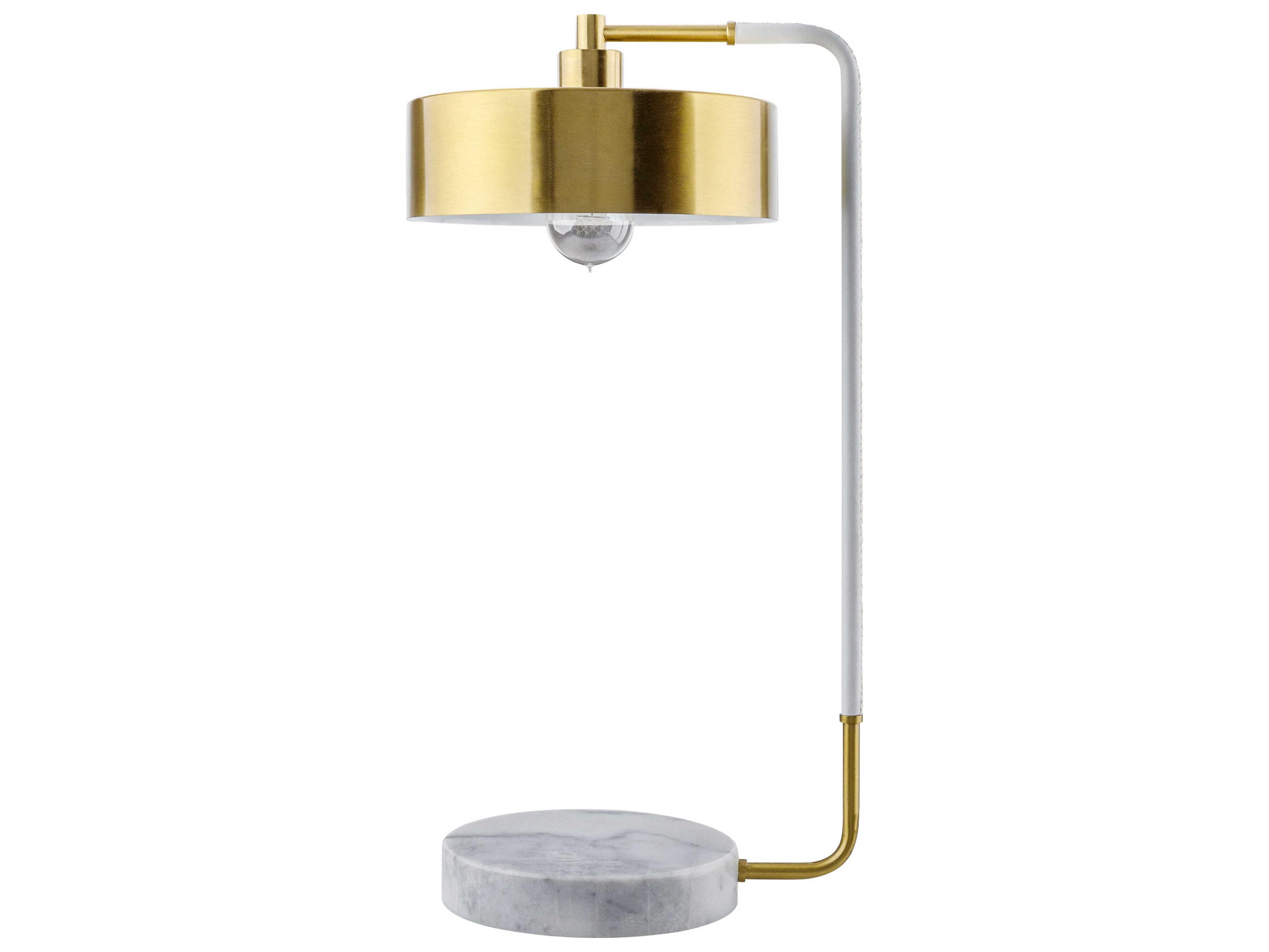 Valo Gold White Metal Desk Lamp