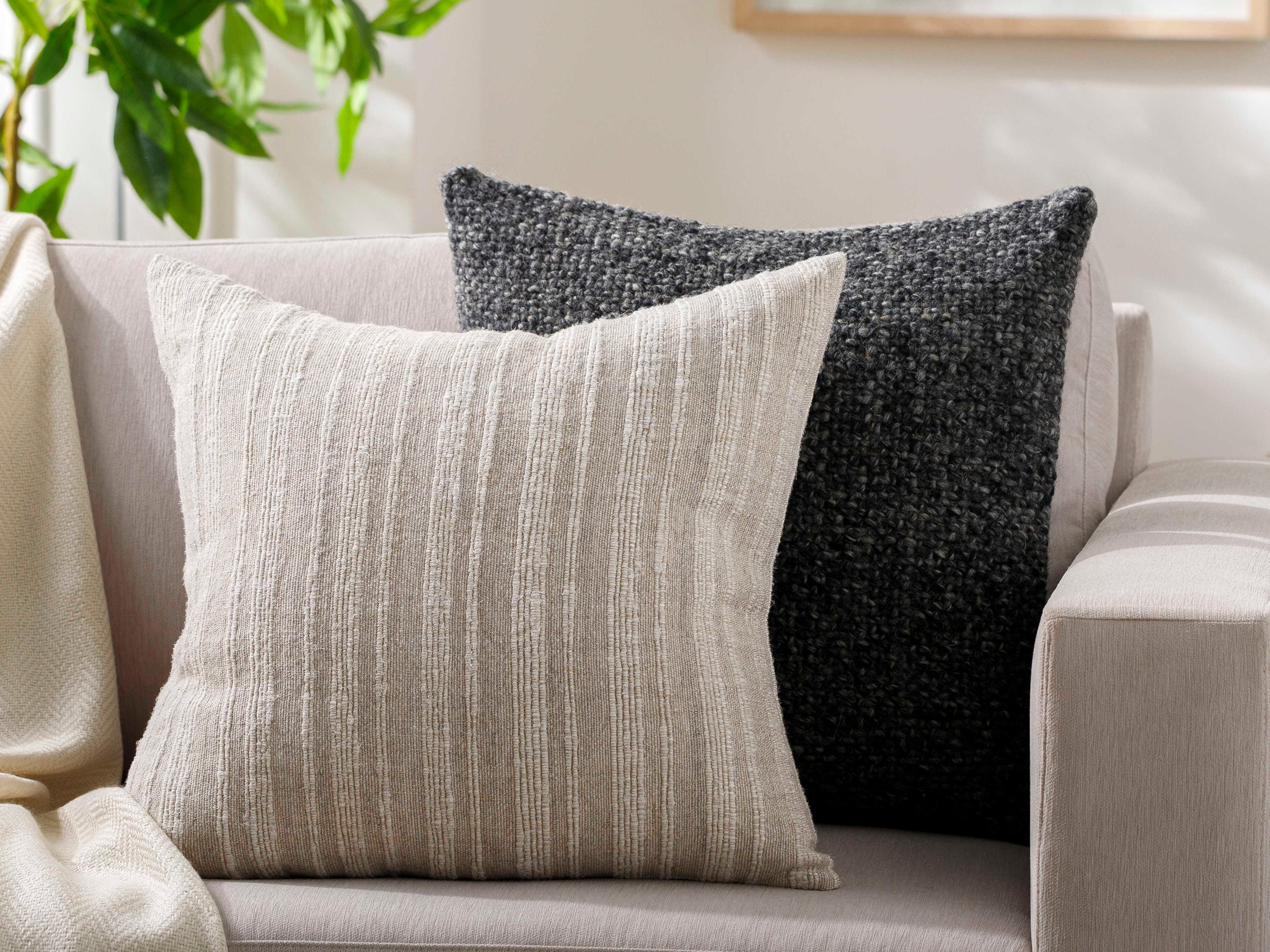 Surya Vermont Taupe Pillow