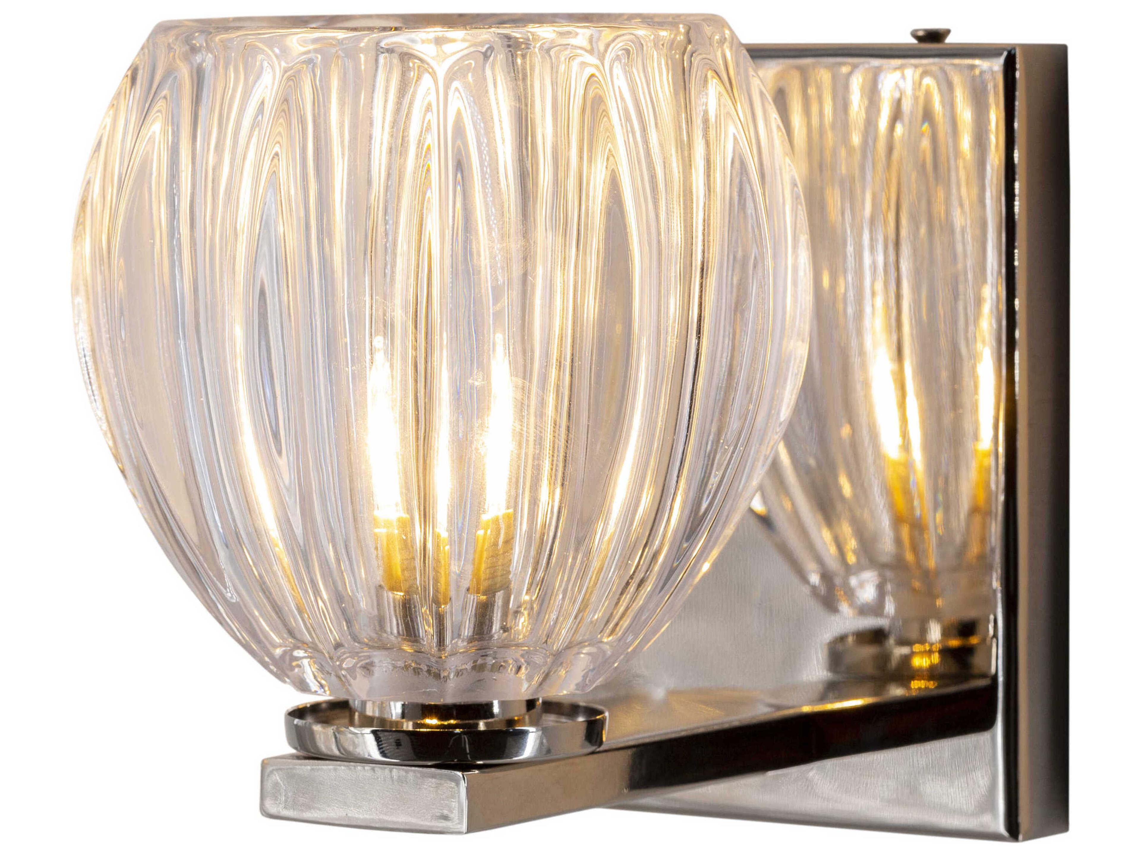 Wallace 1-Light Metallic Nickel Wall Sconce