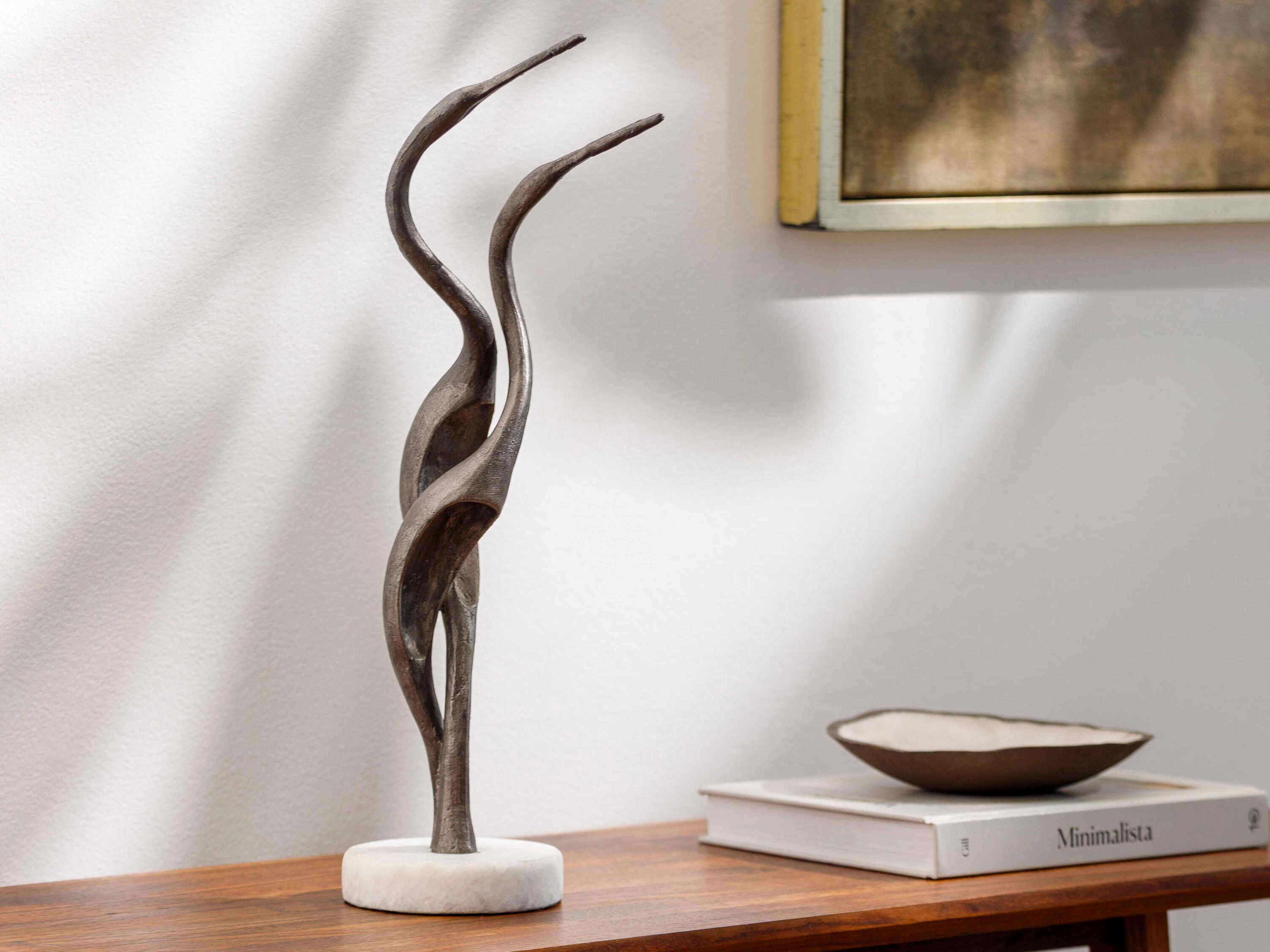 Surya Hakawai Metallic Silver Sculpture