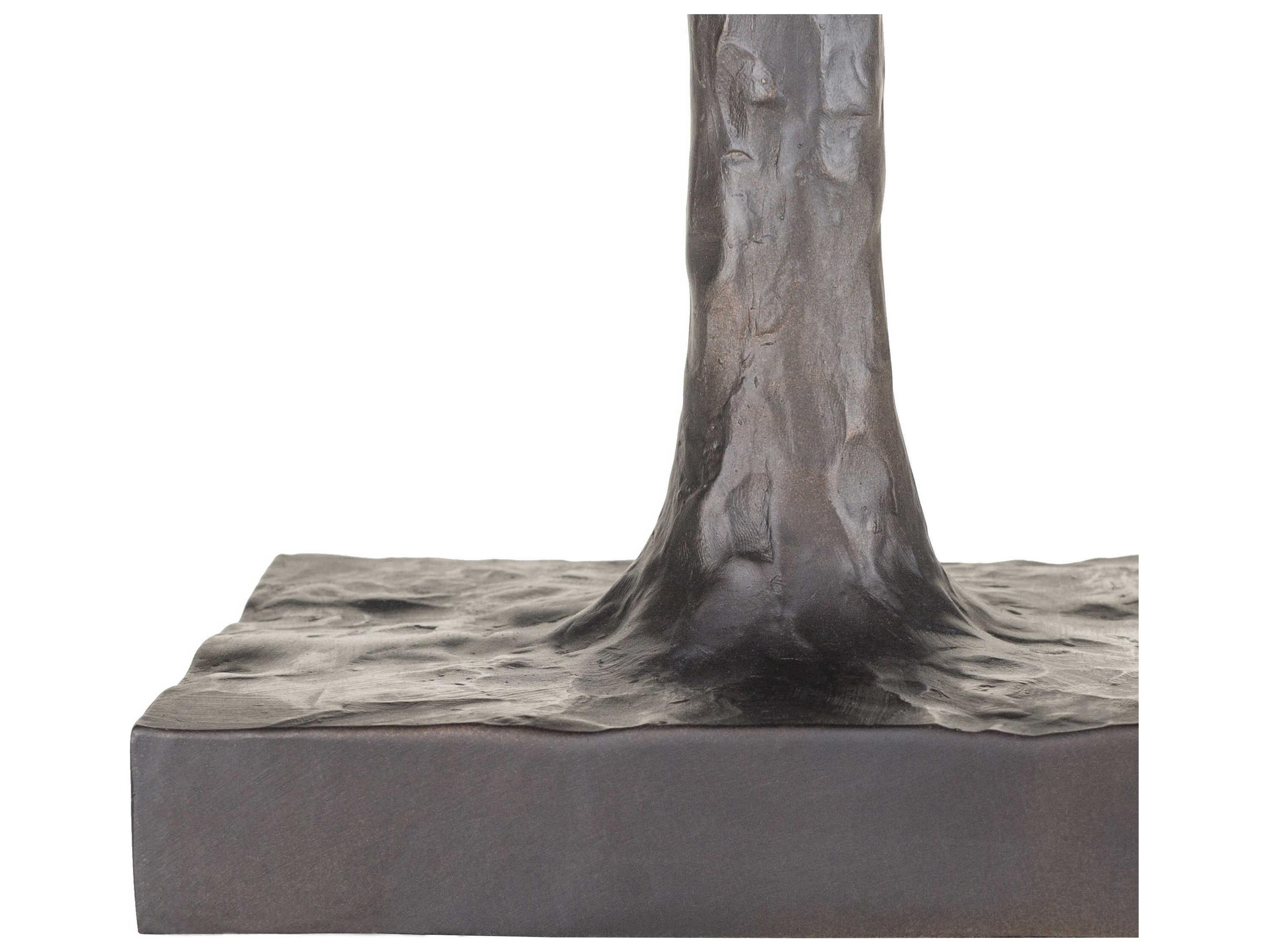 Surya Weber Metallic Bronze Taupe Cotton Buffet Lamp