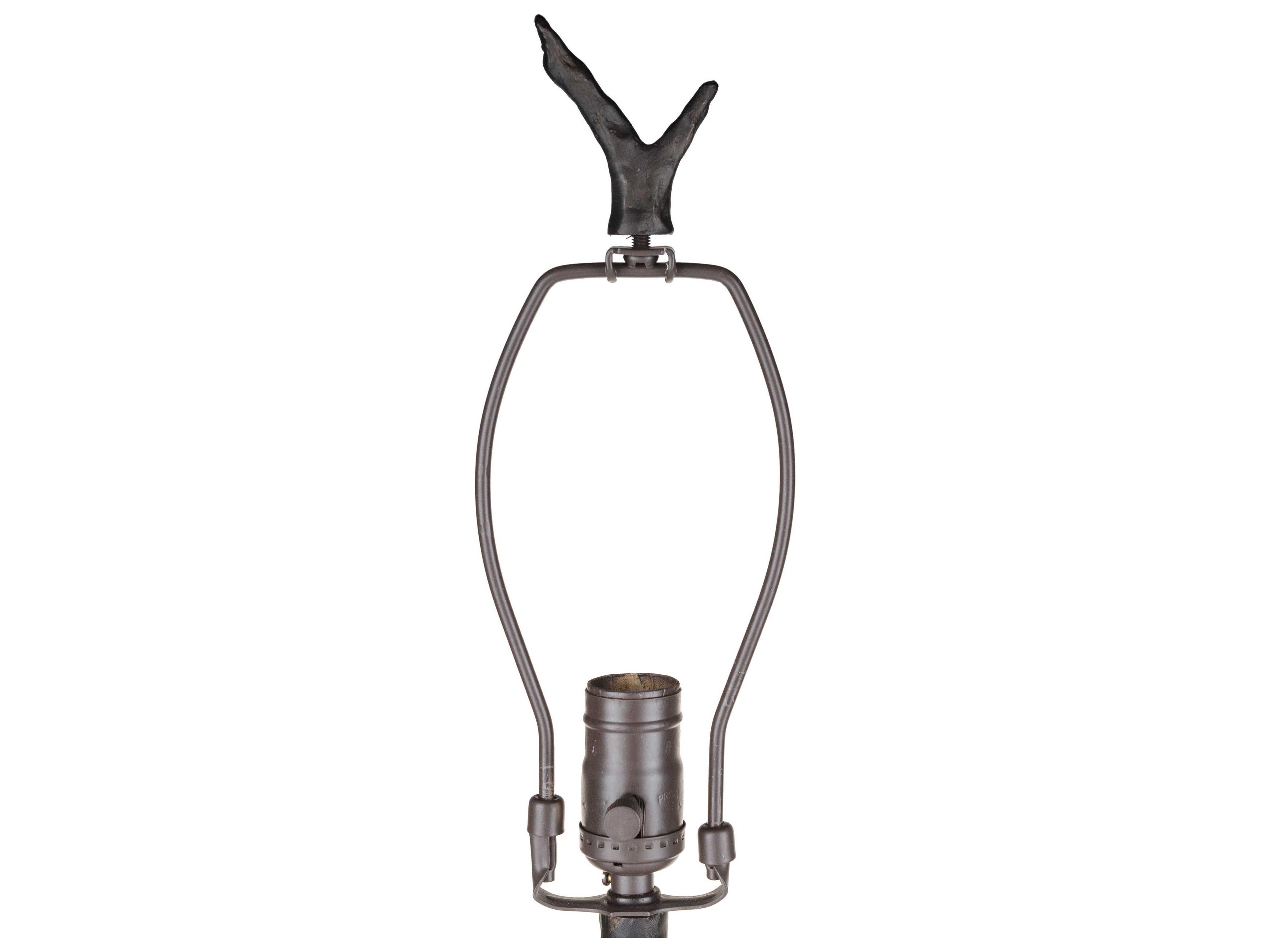 Surya Weber Metallic Bronze Taupe Cotton Buffet Lamp