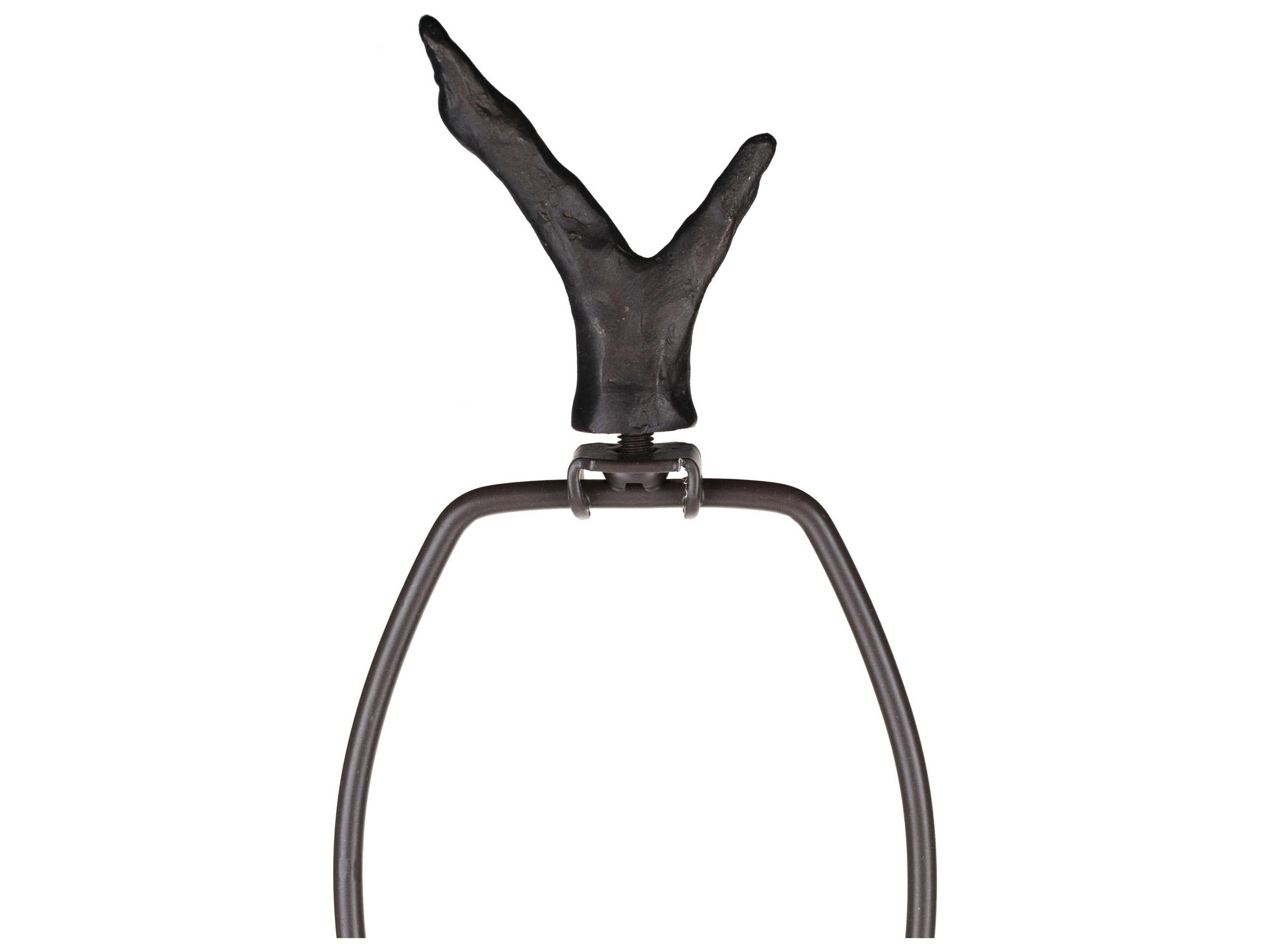 Surya Weber Metallic Bronze Taupe Cotton Buffet Lamp