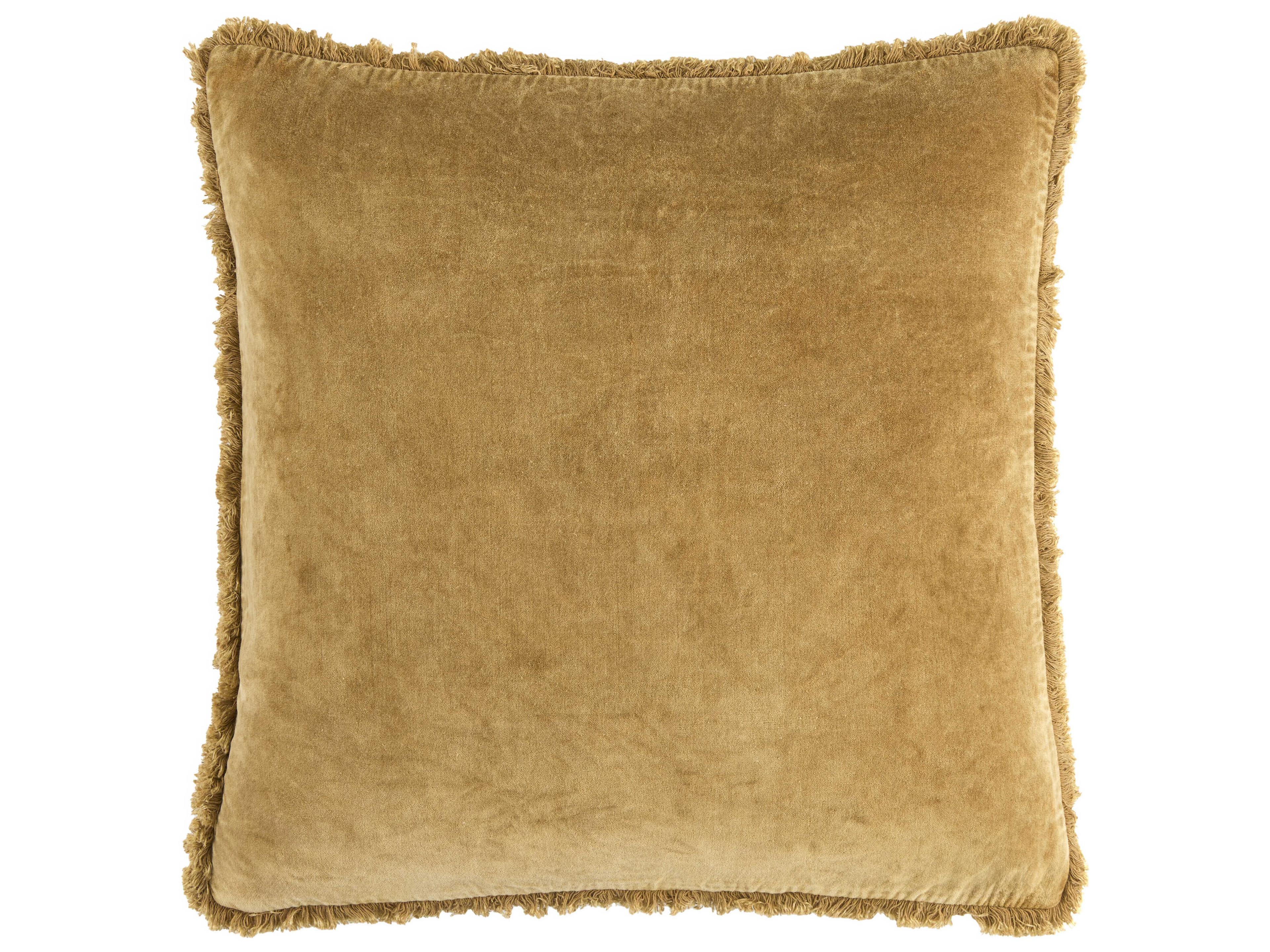 Washed Cotton Velvet Goldenrod Pillow