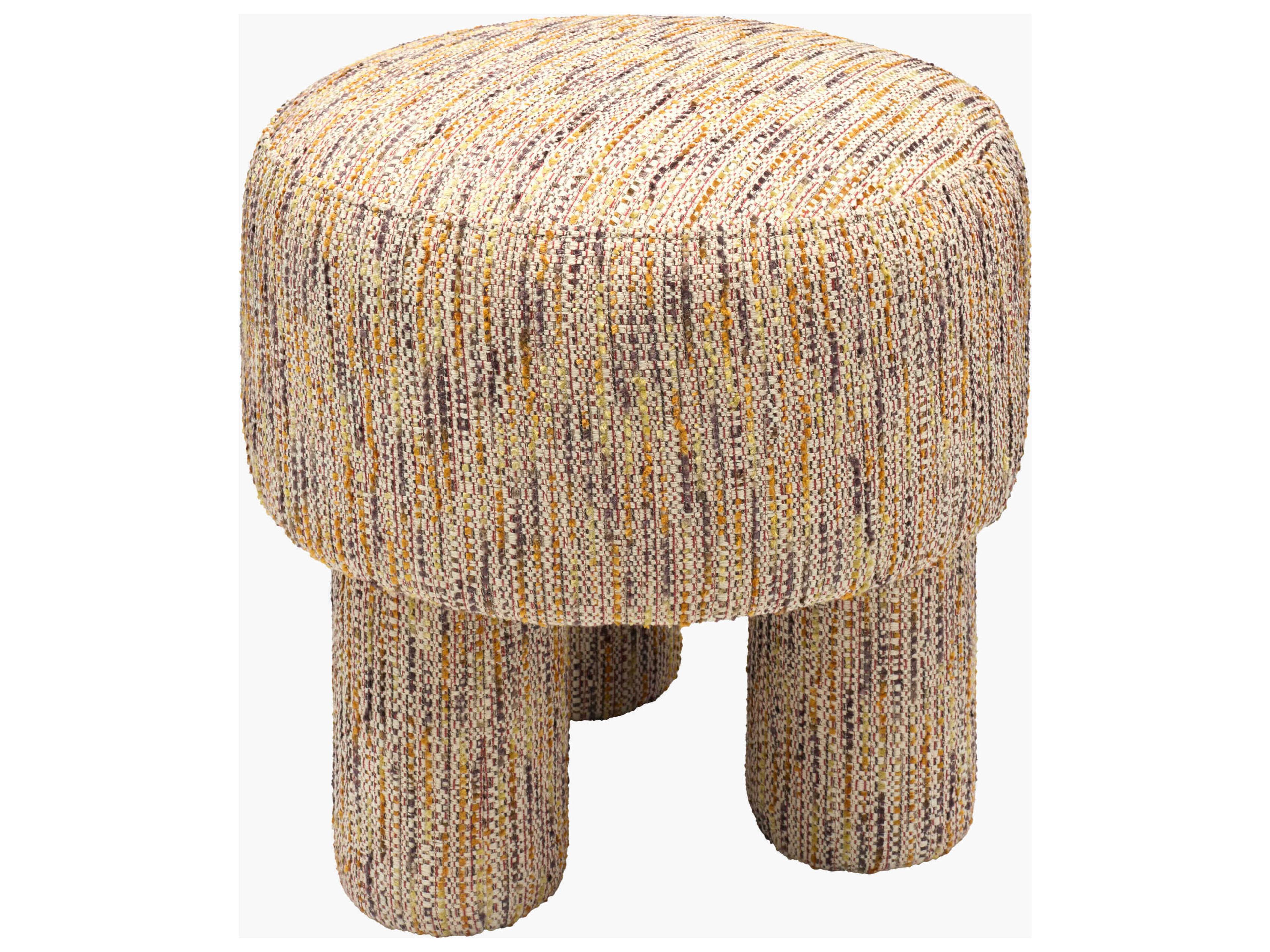Welly Taupe Beige Upholstered Ottoman