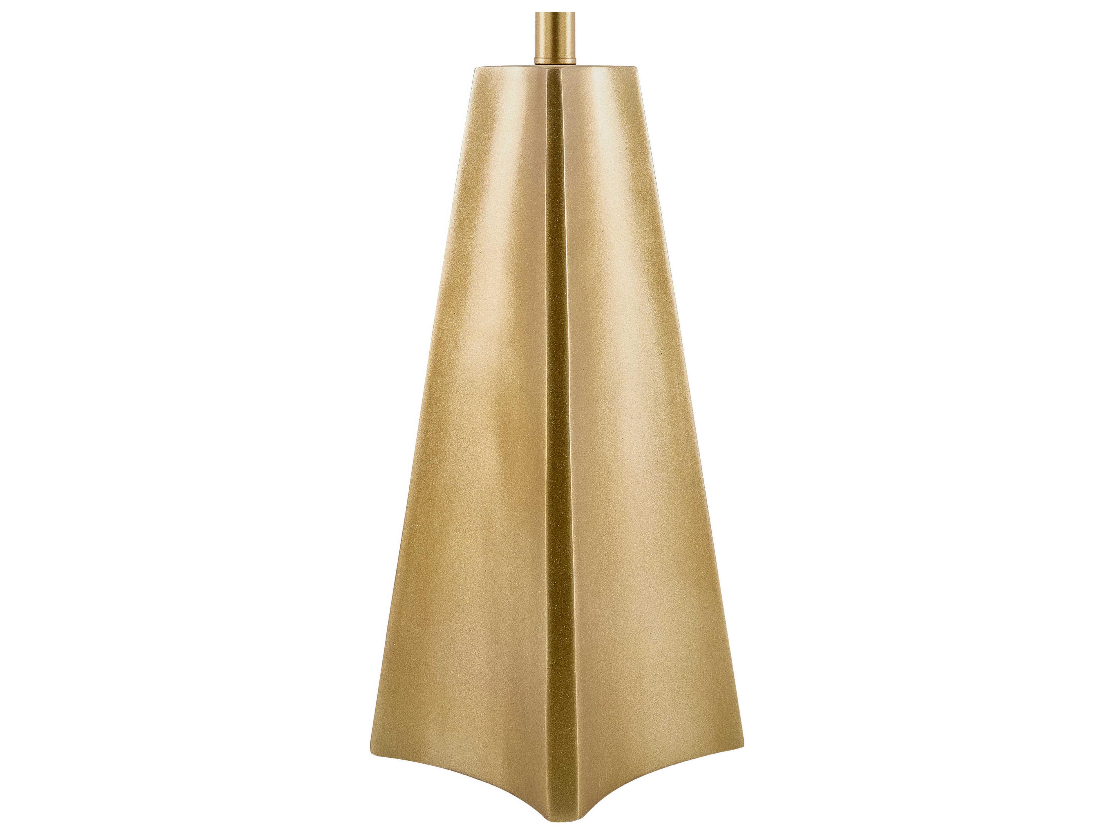 Surya Warner Metallic Brass Cream Linen Buffet Lamp