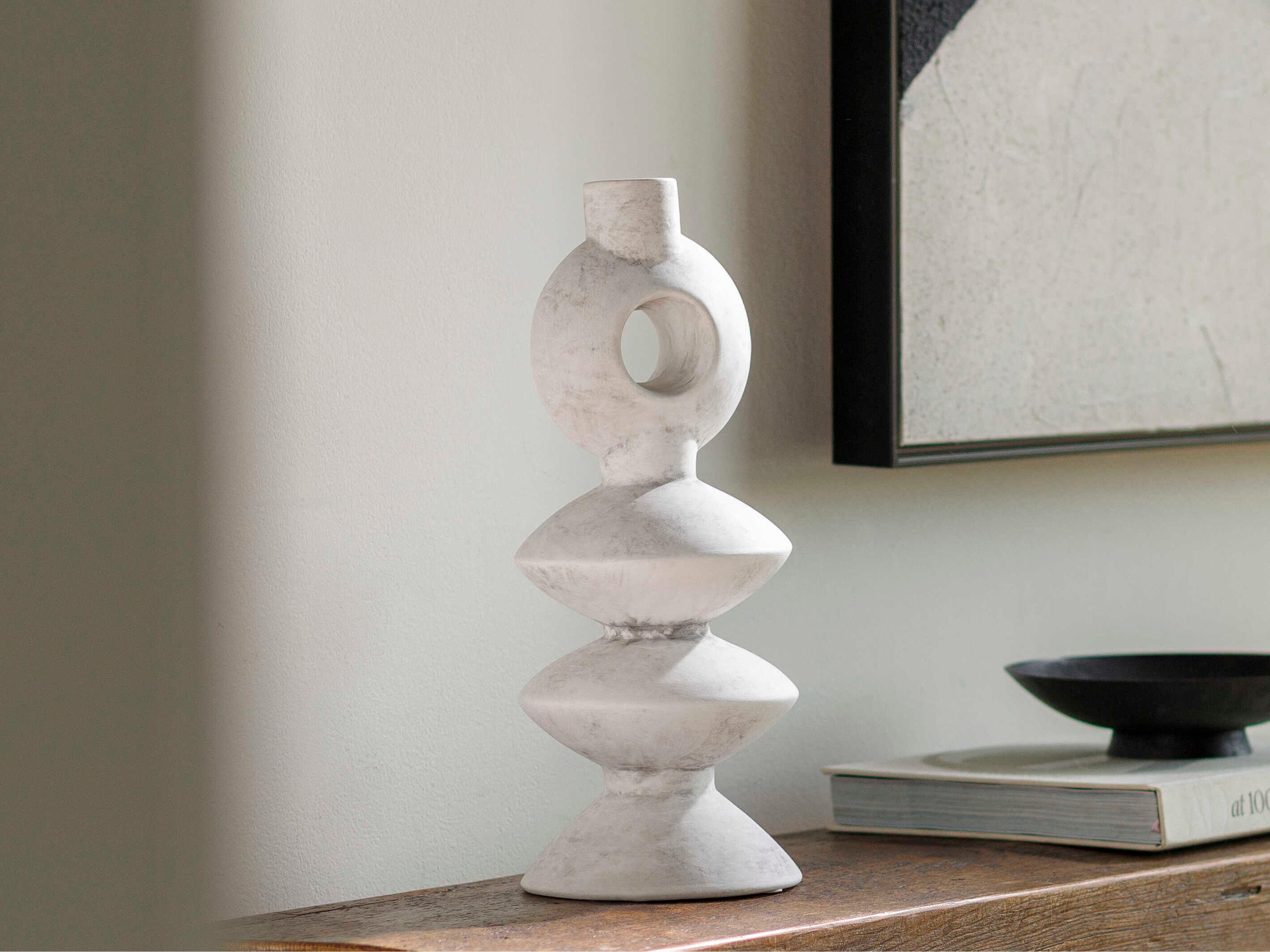 Surya Yagya White Vase