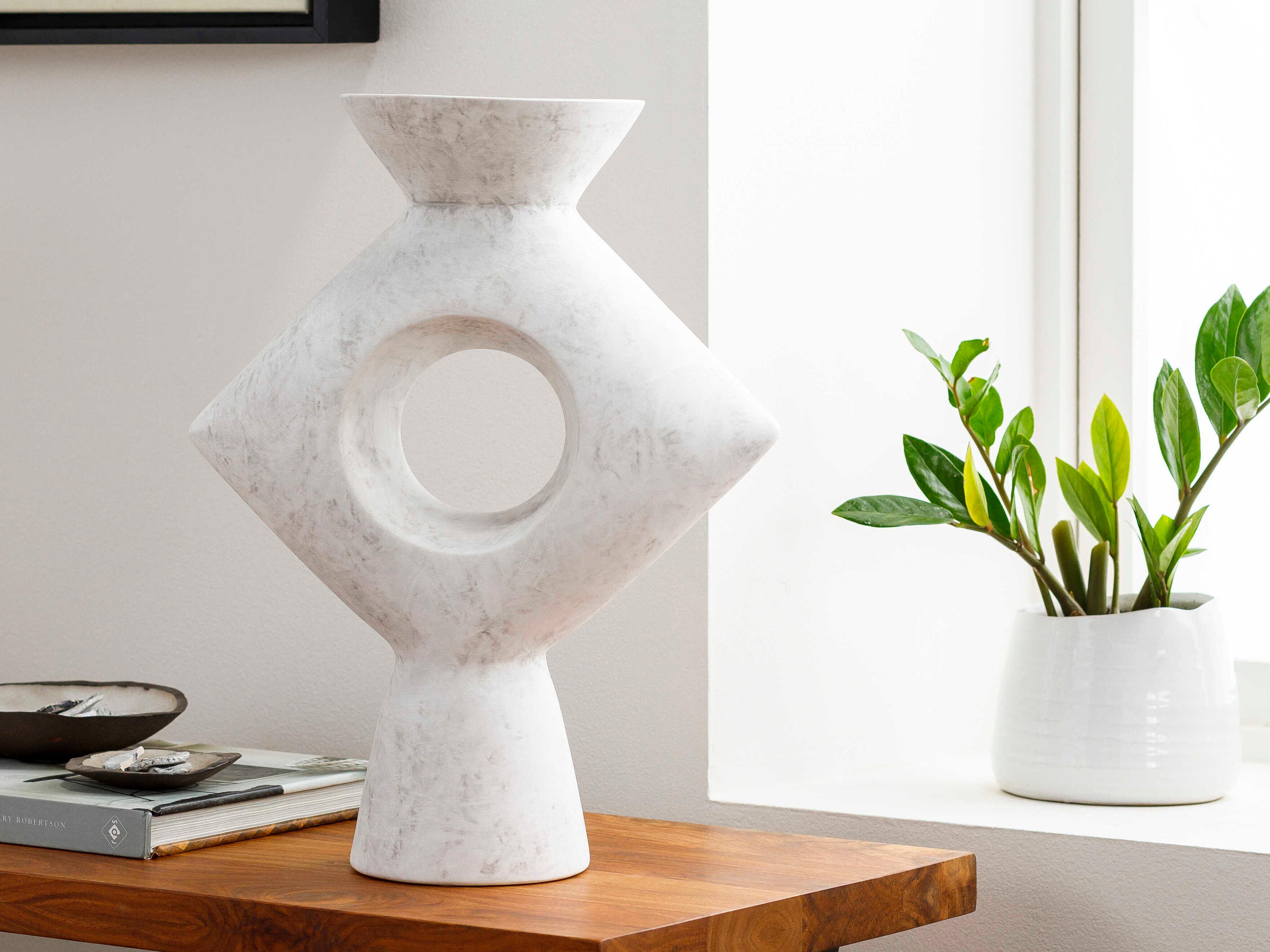 Surya Yagya White Vase