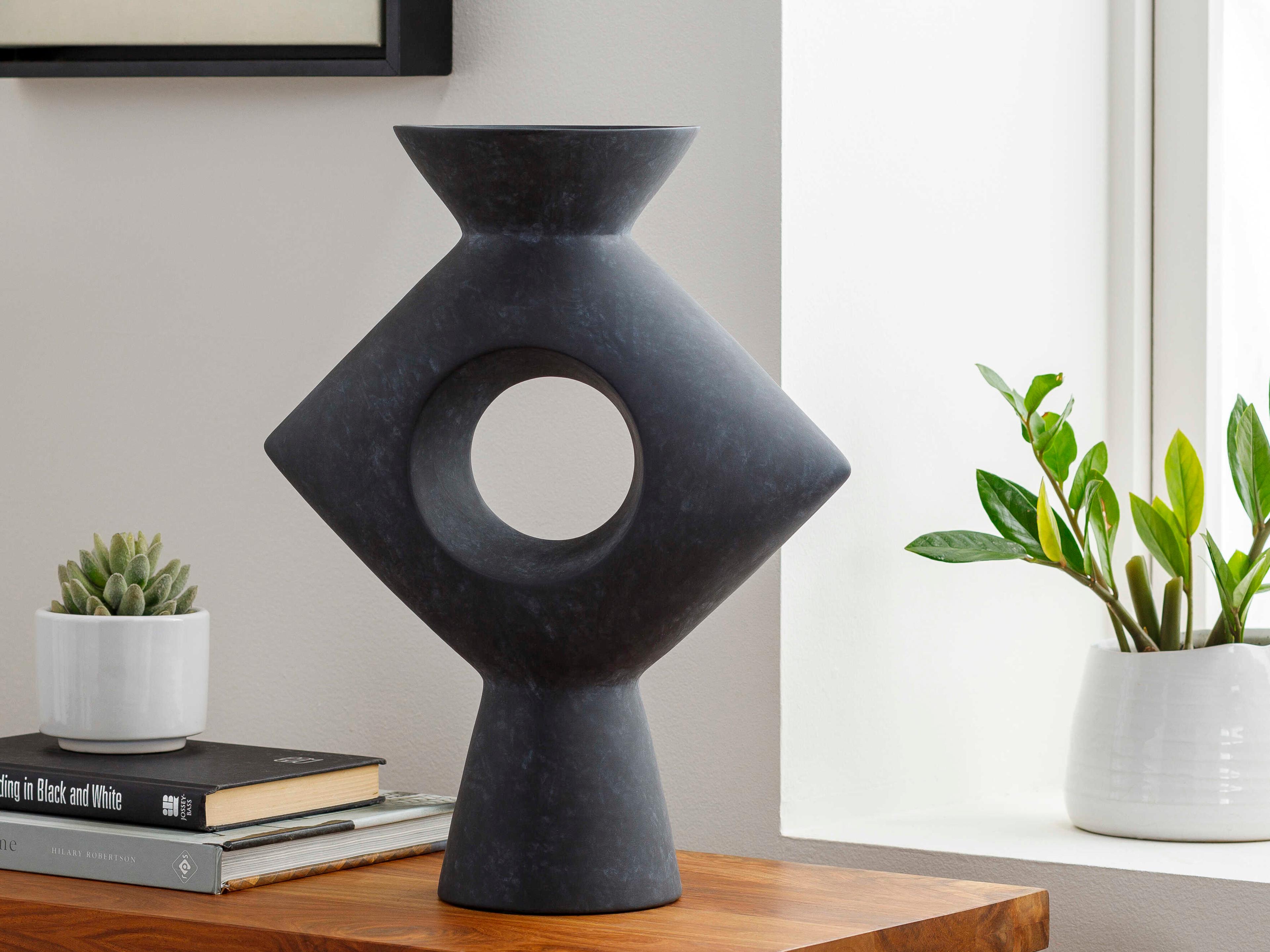 Surya Yagya Black Vase