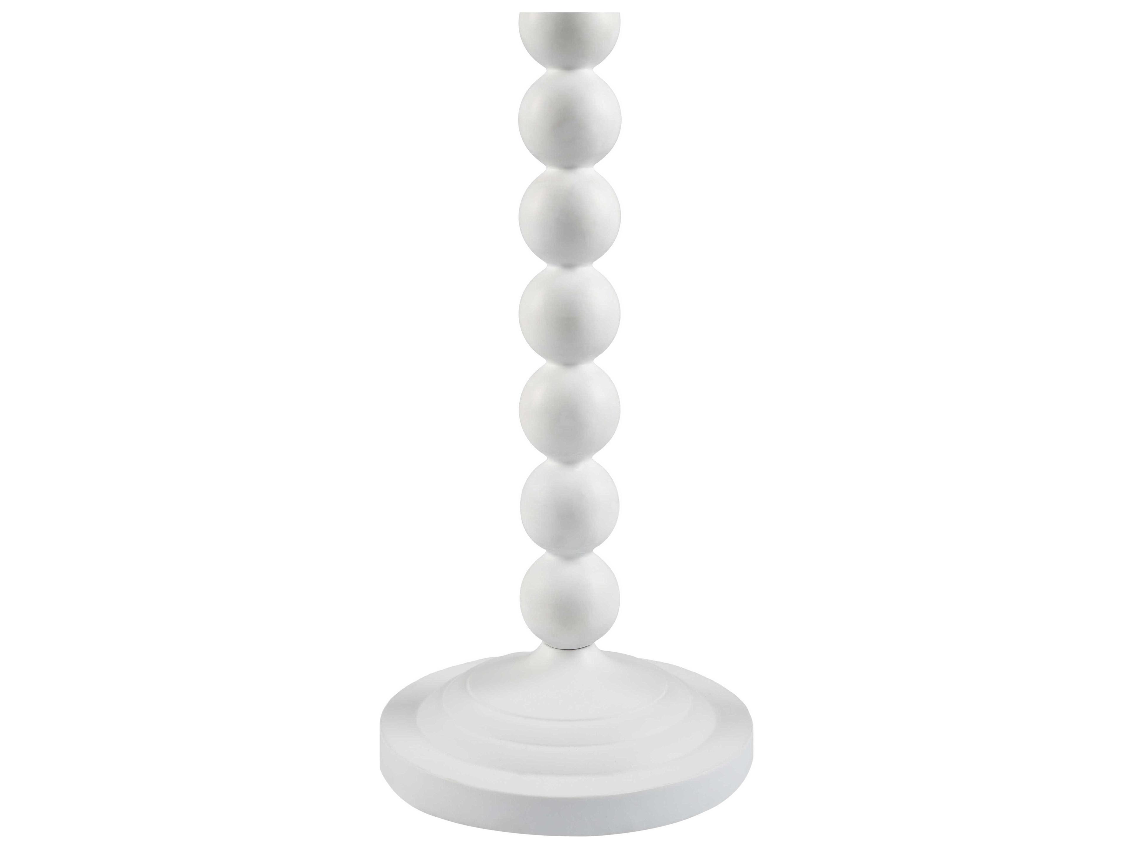 Surya Zelda White Beige Linen Floor Lamp