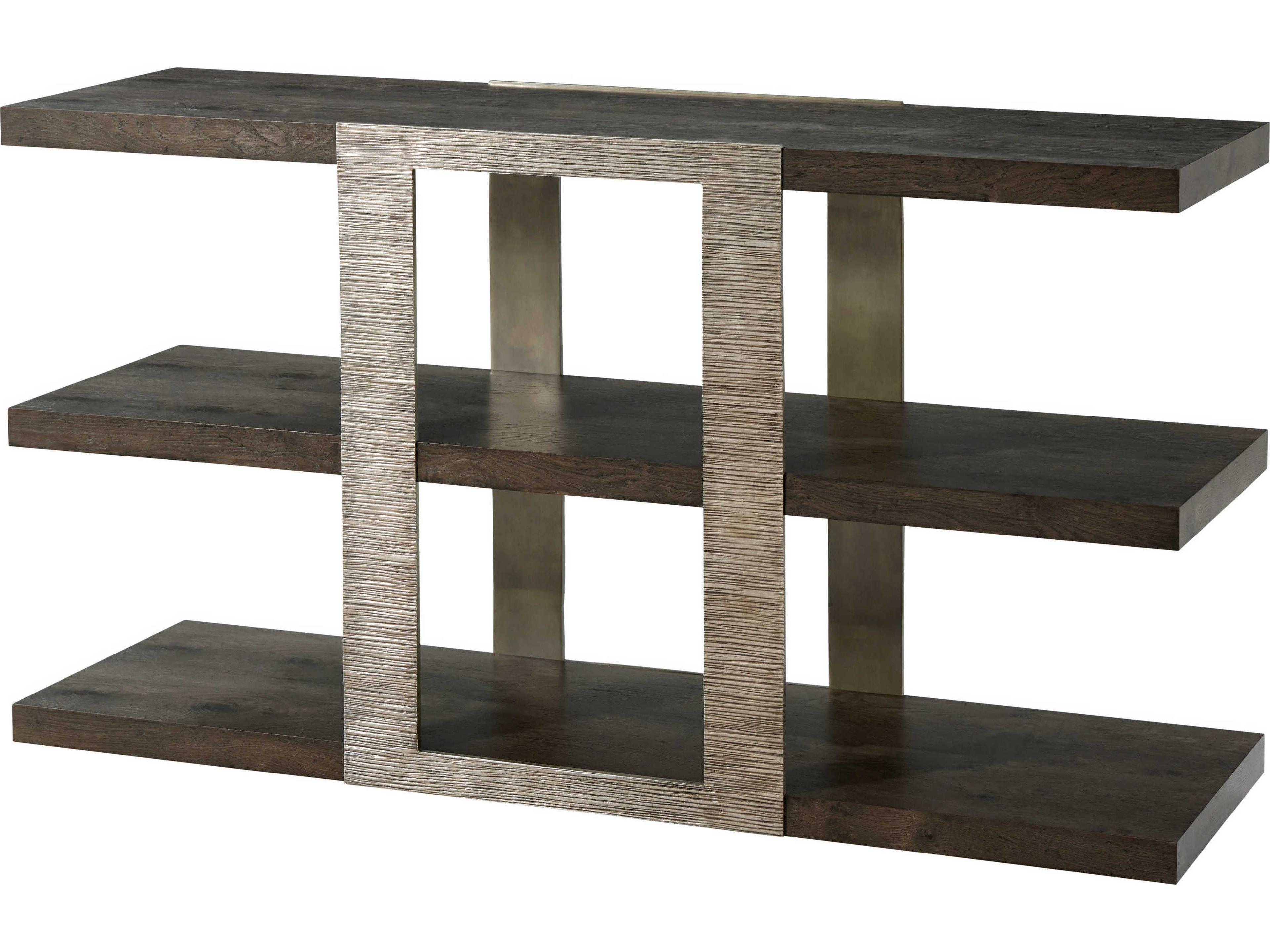 Rectangular Wood Smokehouse Console Table