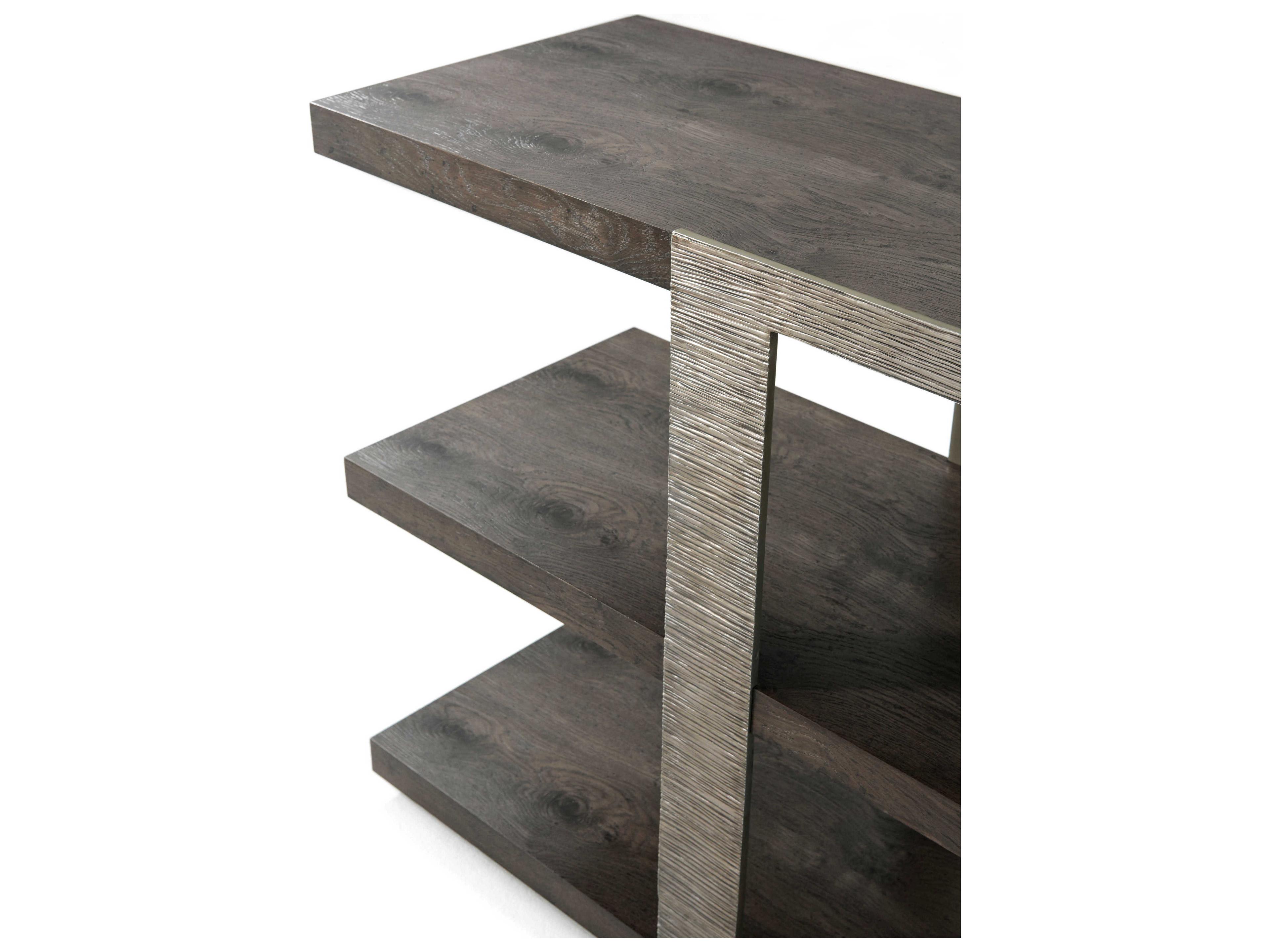 Theodore Alexander Rectangular Wood Smokehouse Console Table