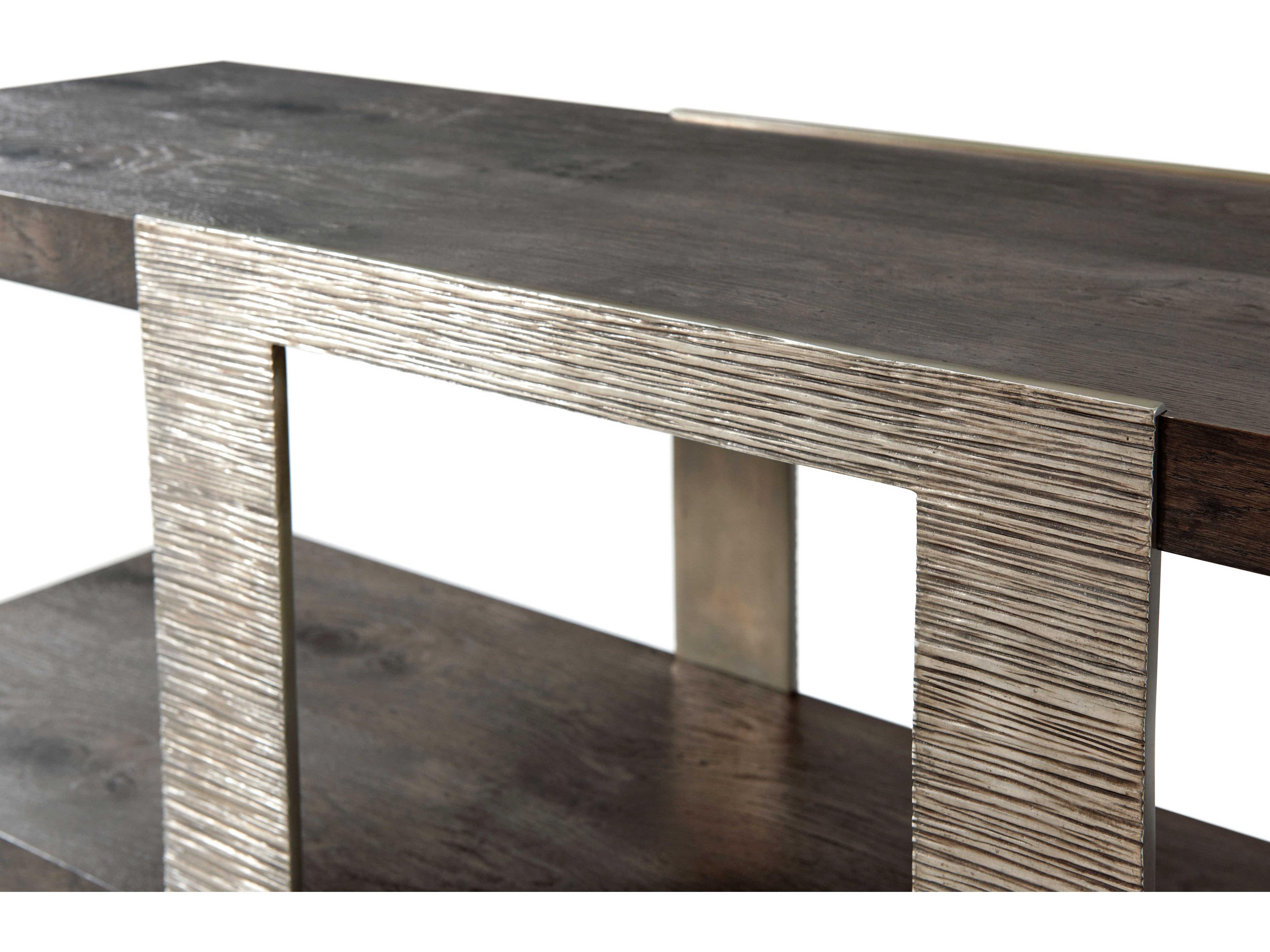 Theodore Alexander Rectangular Wood Smokehouse Console Table