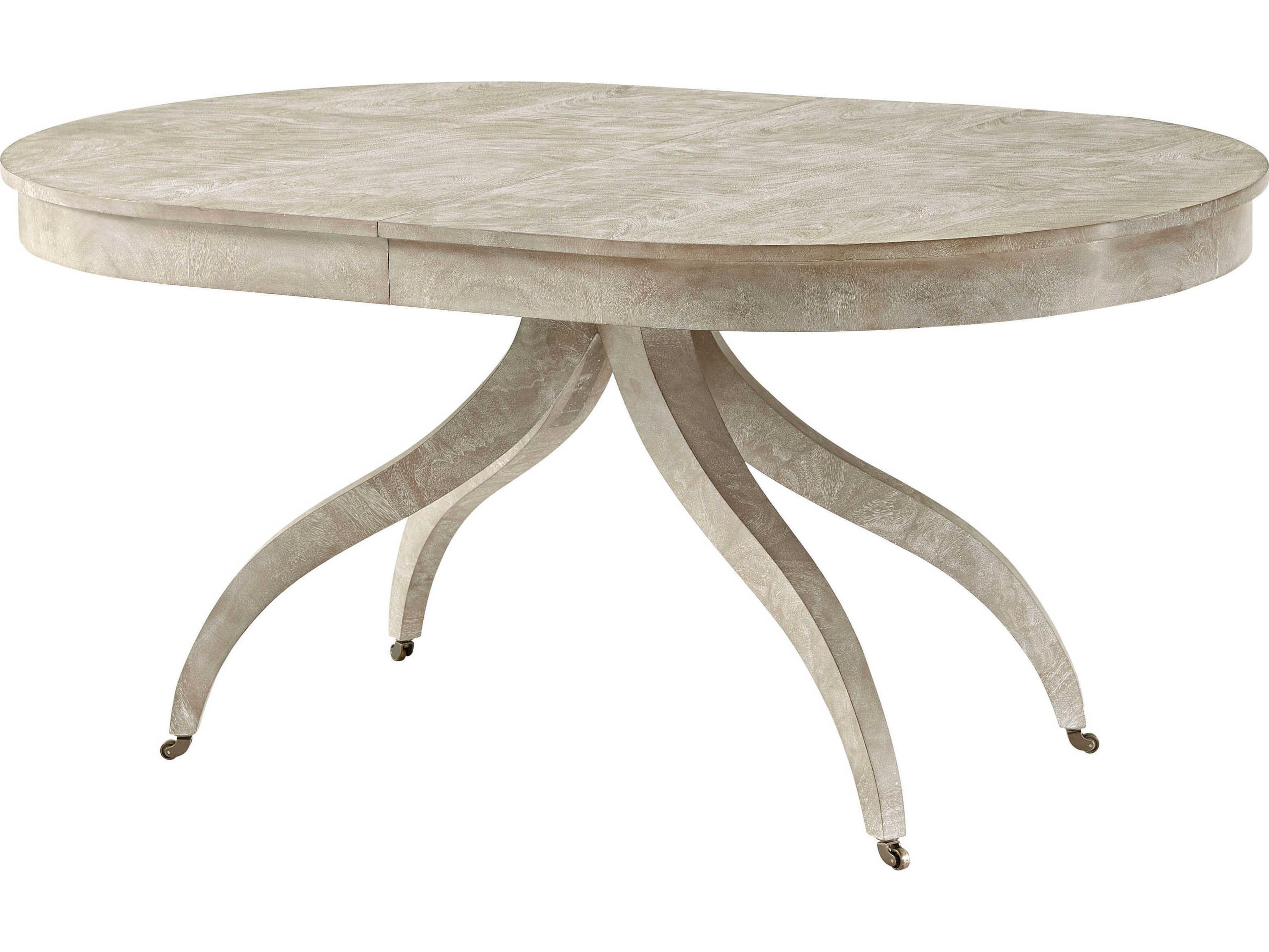 Theodore Alexander Oval Wood Geo Coast Dining Table