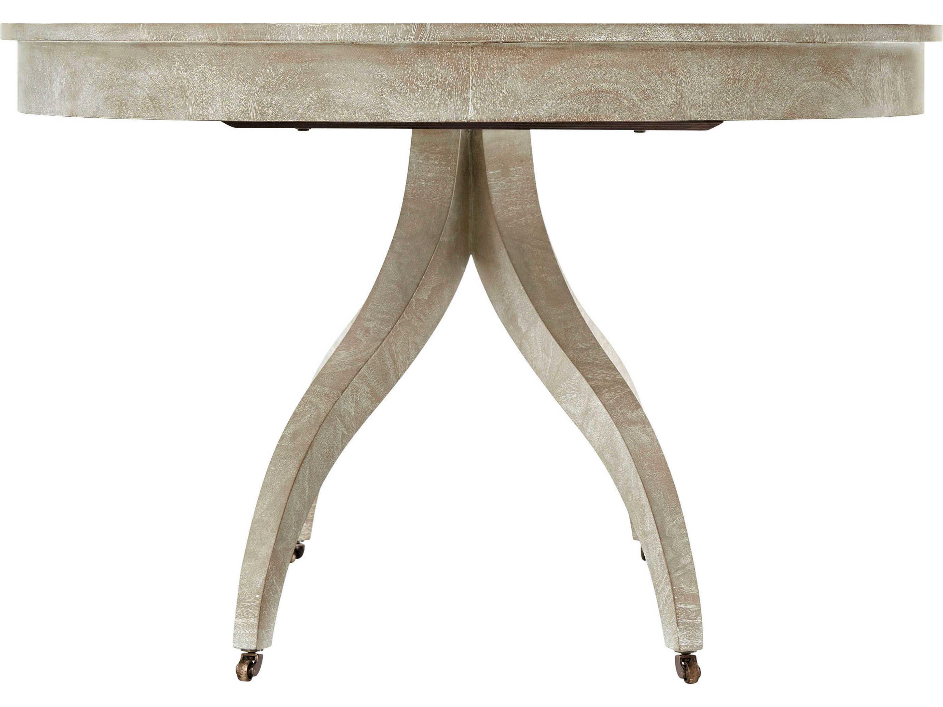 Theodore Alexander Oval Wood Geo Coast Dining Table