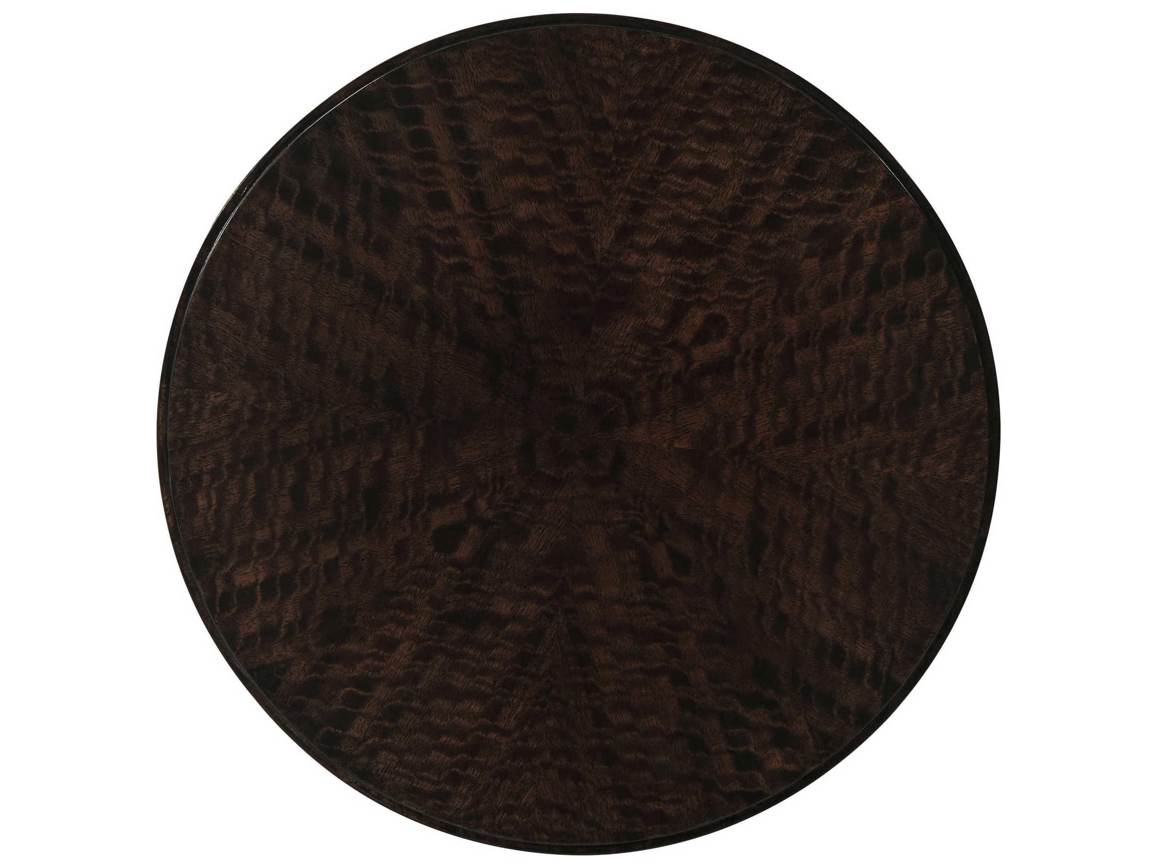 Theodore Alexander Round Wood Mink Camille End Table
