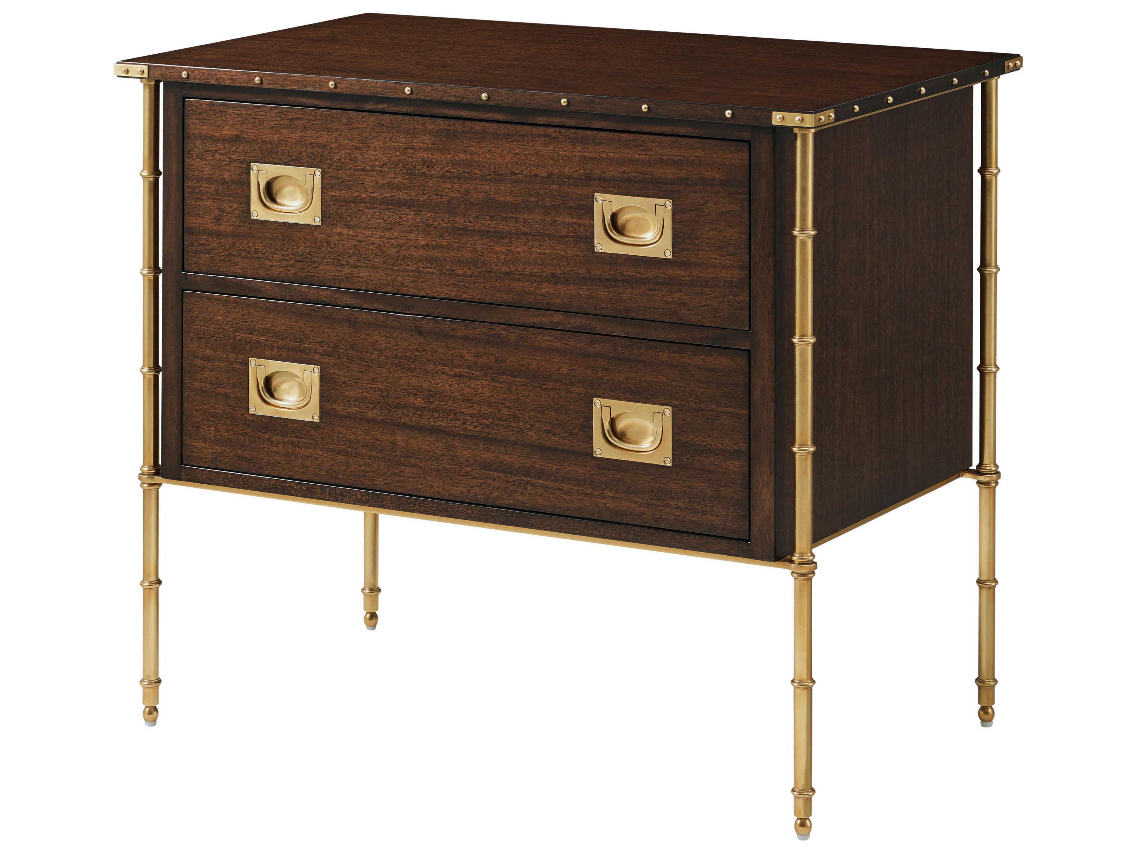 Alexa Hampton 2-Drawers Brown Tomaso Nightstand