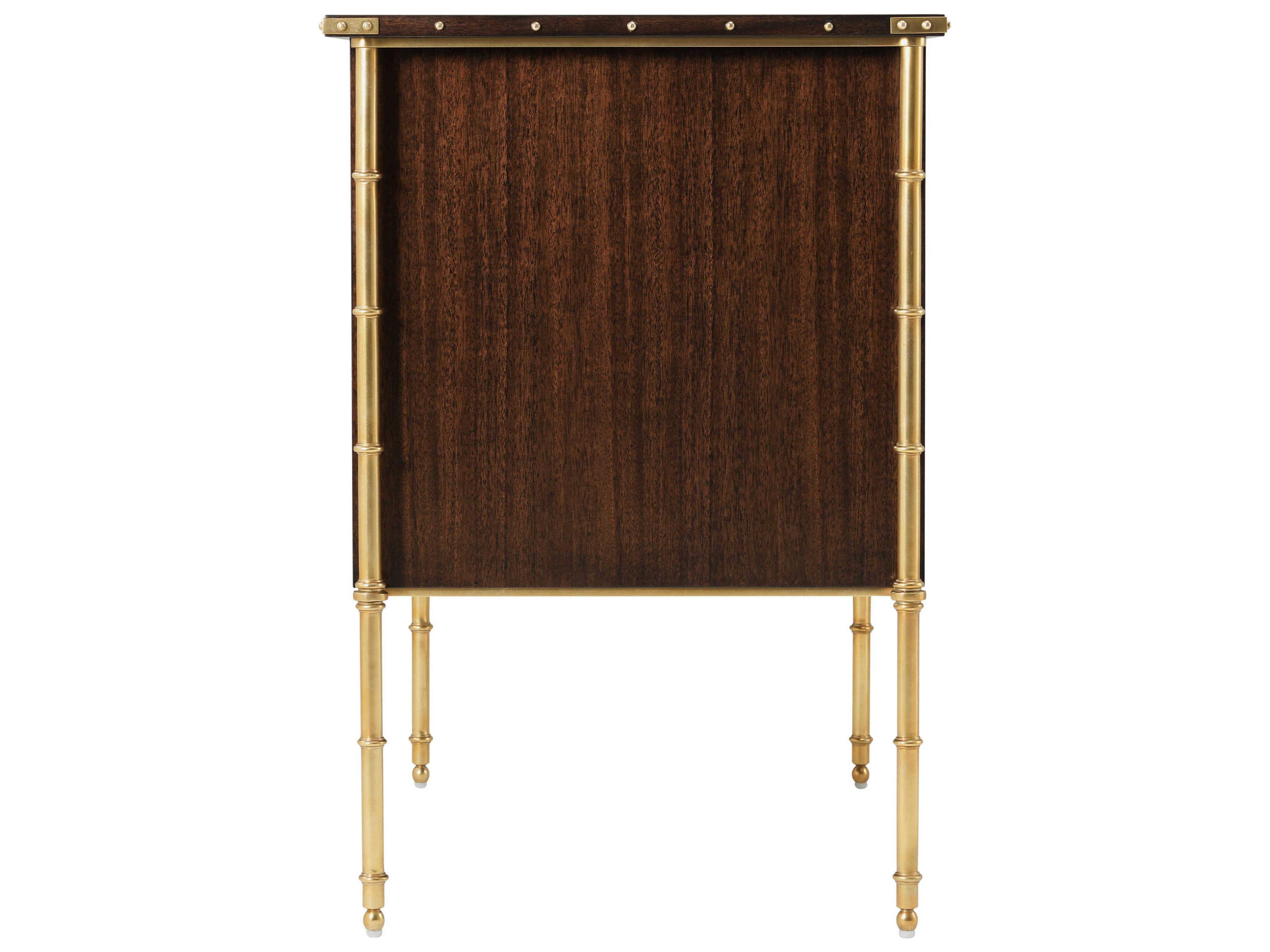 Theodore Alexander Alexa Hampton 2-Drawers Brown Tomaso Nightstand