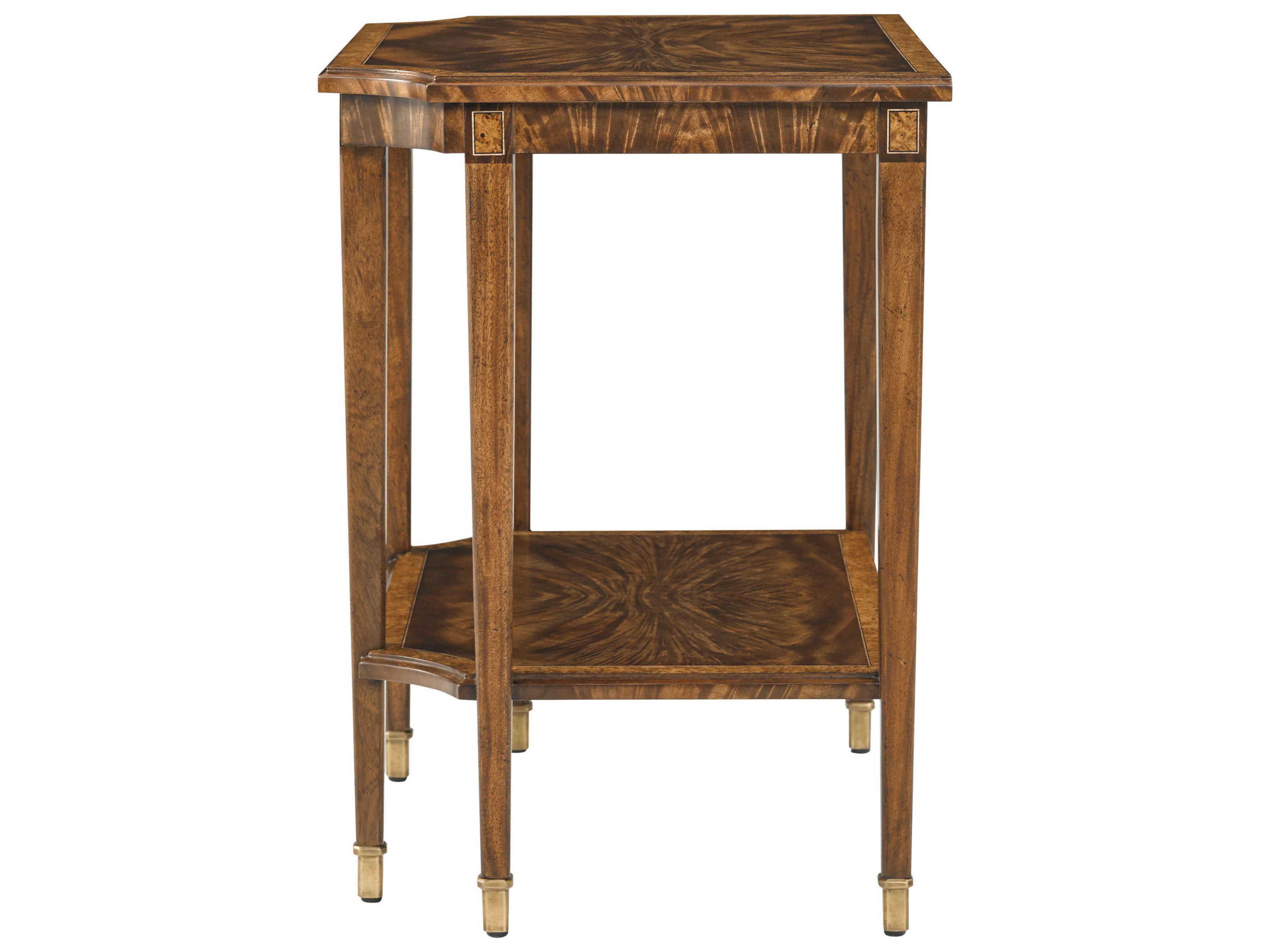 Theodore Alexander Sloane Rectangular Wood Morris Dark Sloane End Table