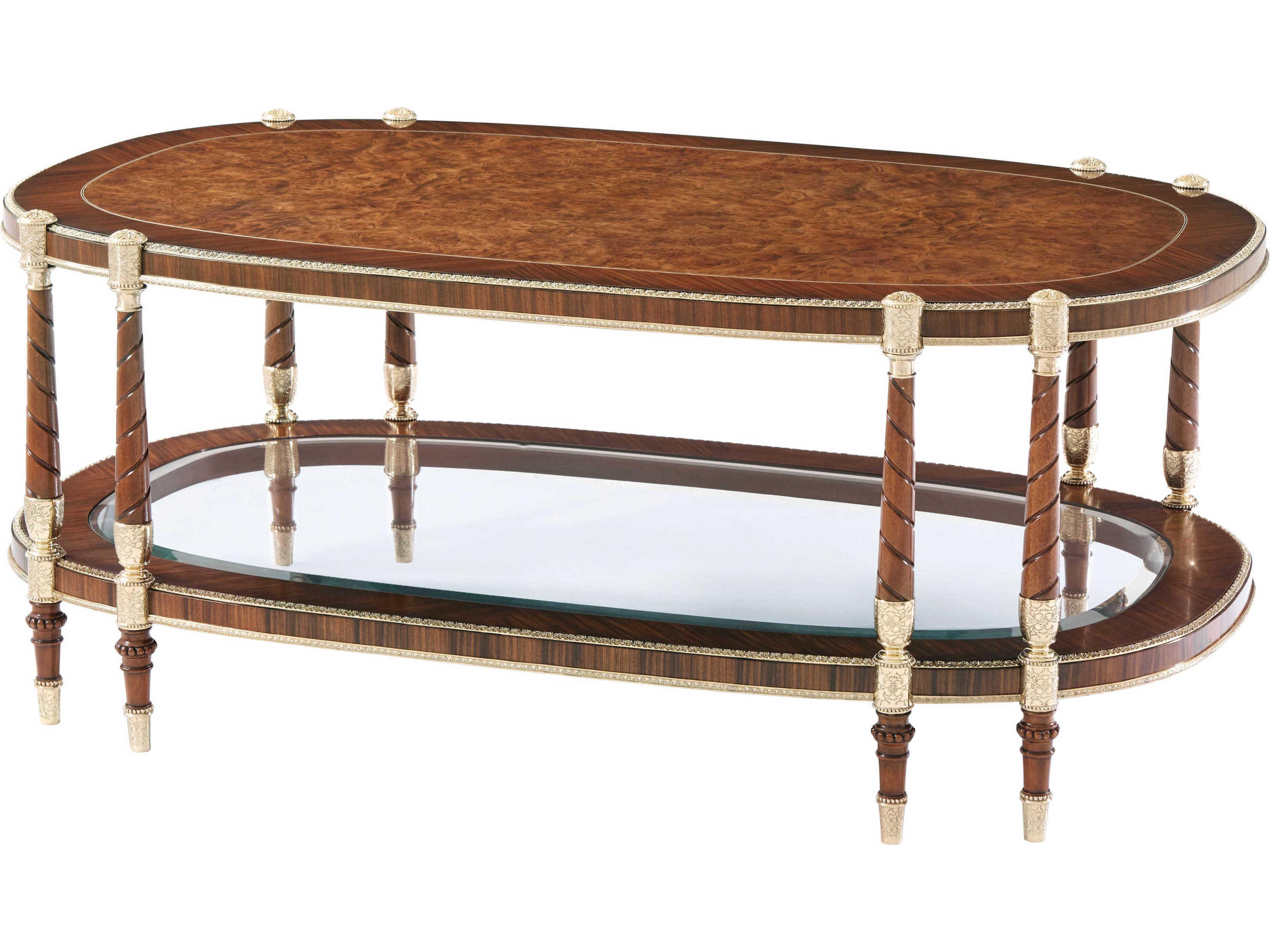 Stephen Church Oval Wood Winterize The Timothy Cocktail Table