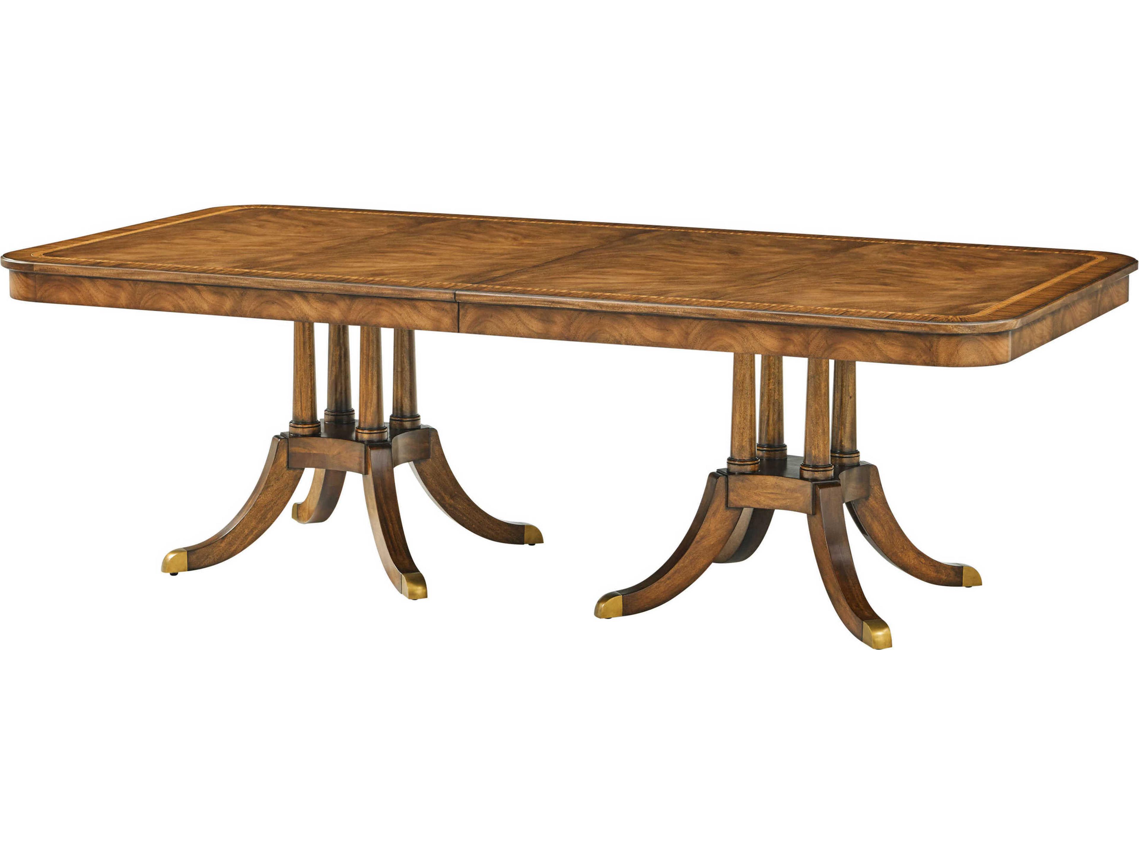 Theodore Alexander Sloane Rectangular Wood Classic English Sloane Dining Table
