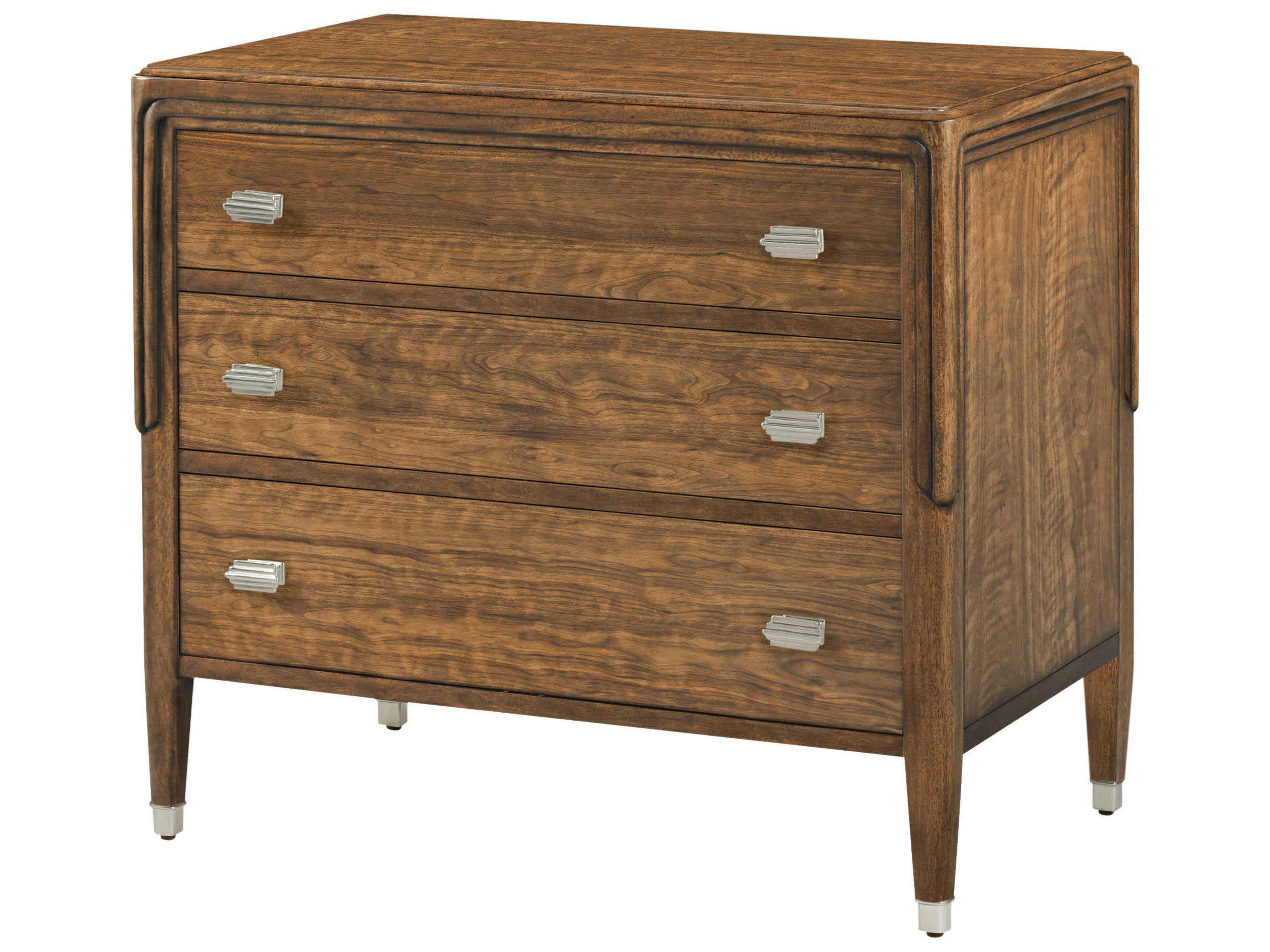 Dorchester 3-Drawers Brown Nightstand