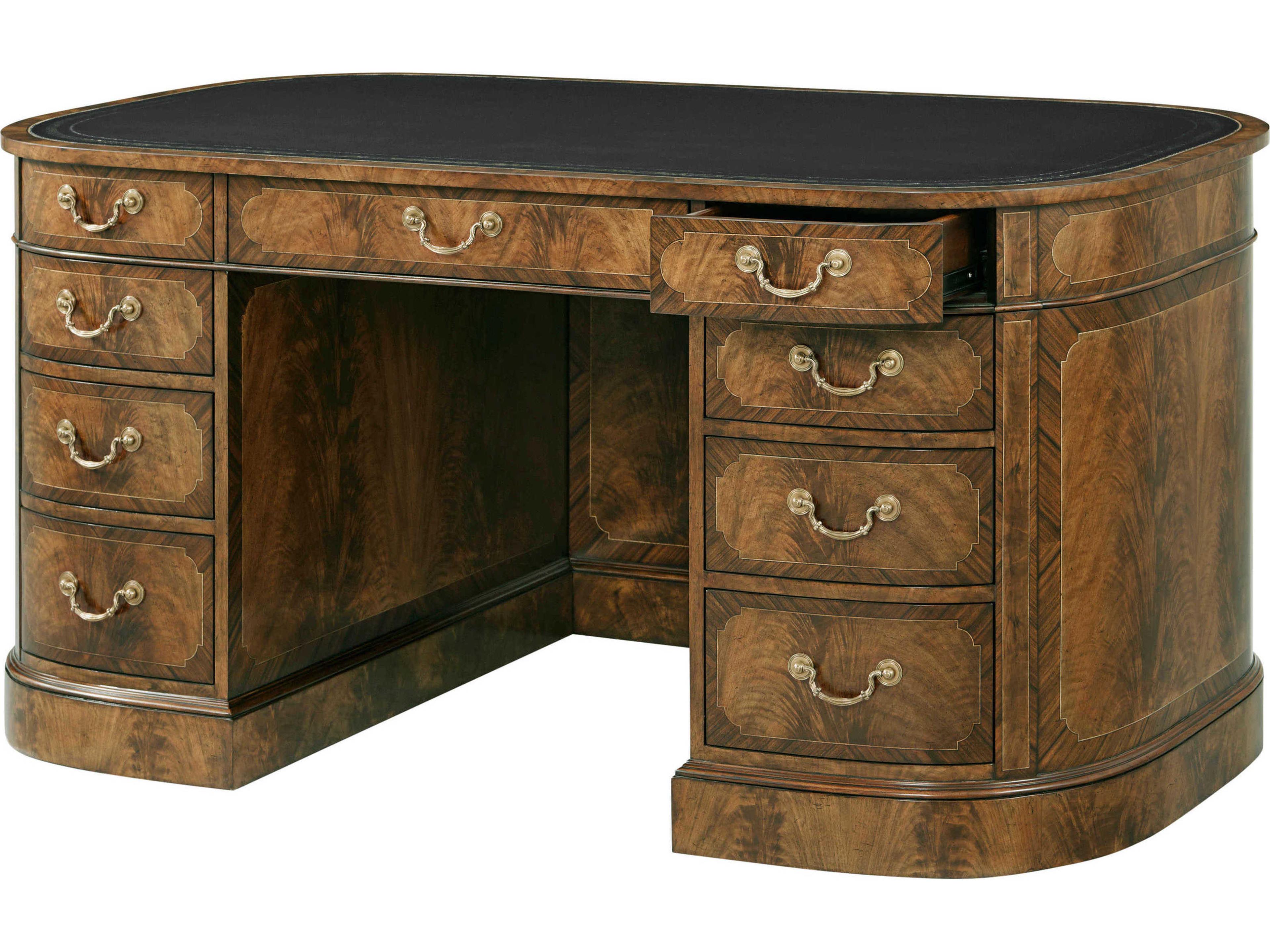 Theodore Alexander Sloane Raj Brown Executive Desk